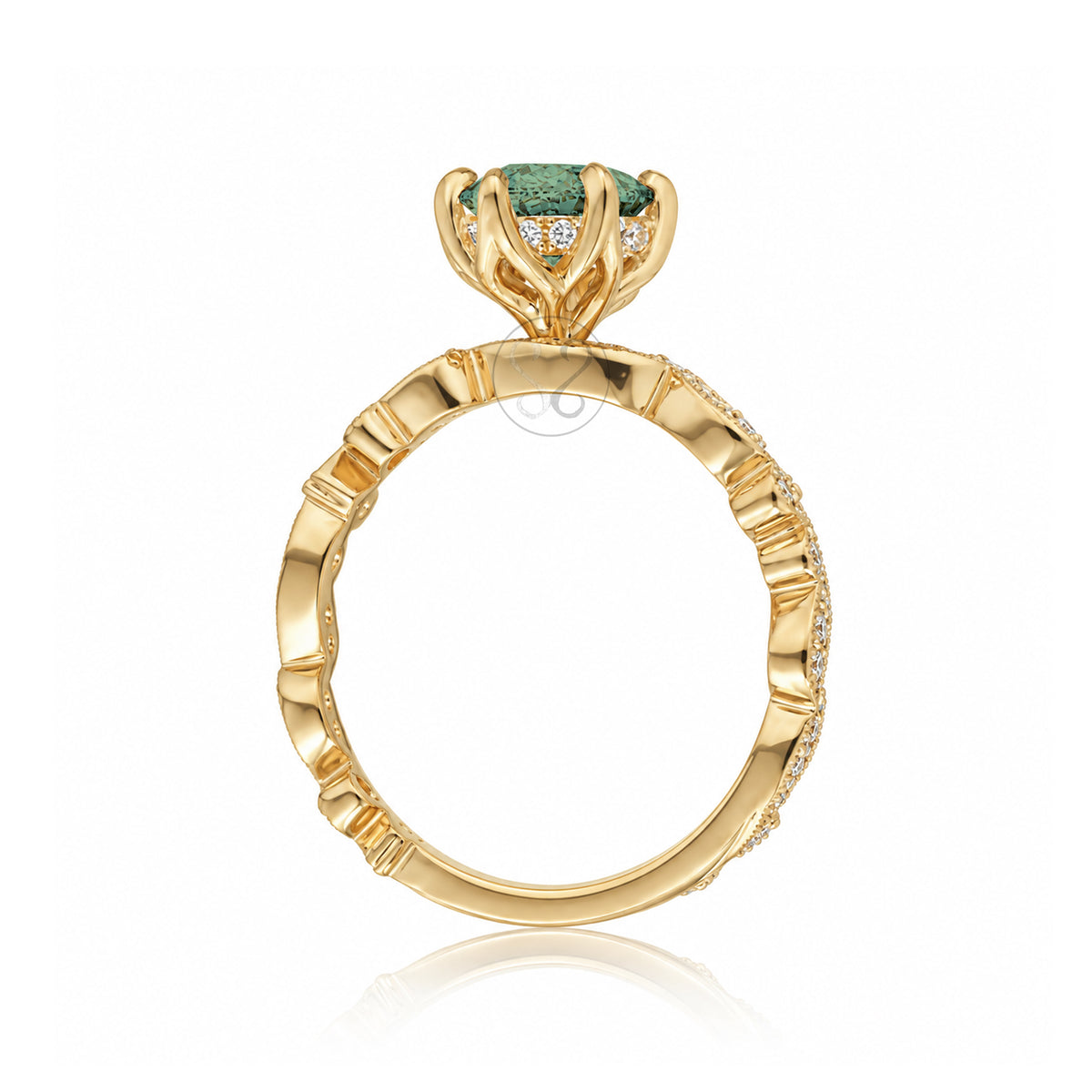 The Elara Marquise Green Sapphire Ring