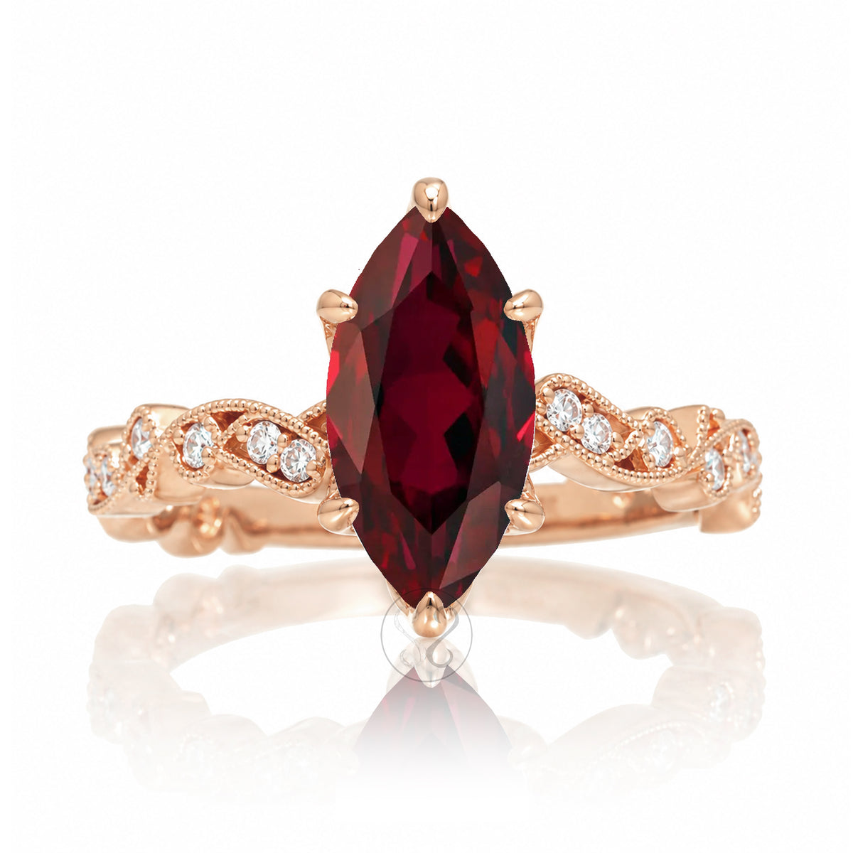 The Elara Marquise Ruby Ring