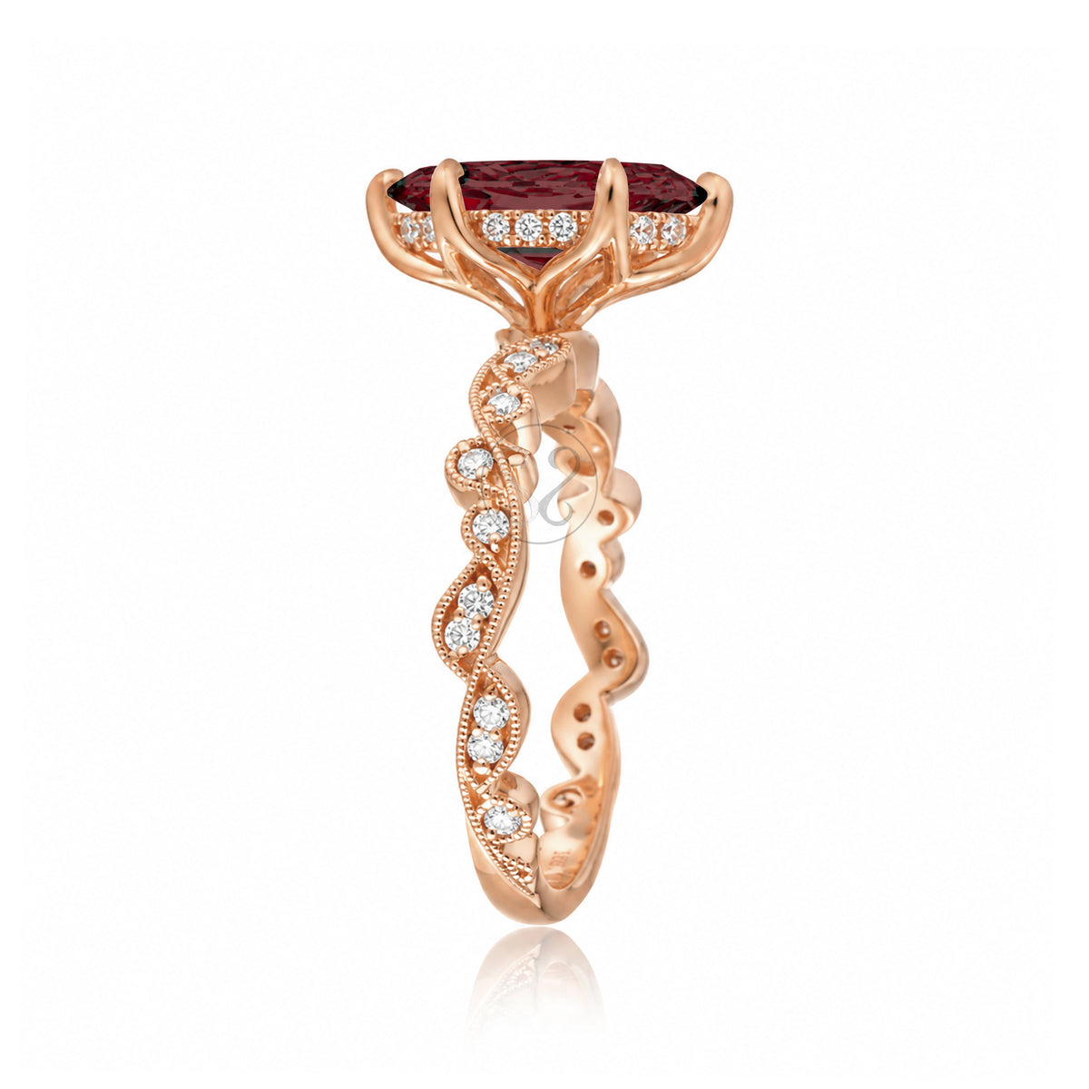 The Elara Marquise Ruby Ring