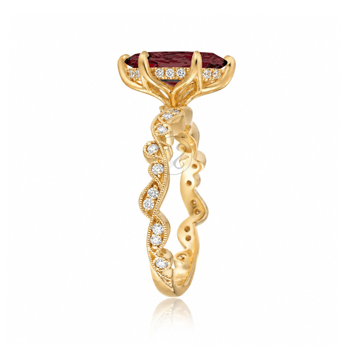 The Elara Marquise Ruby Ring