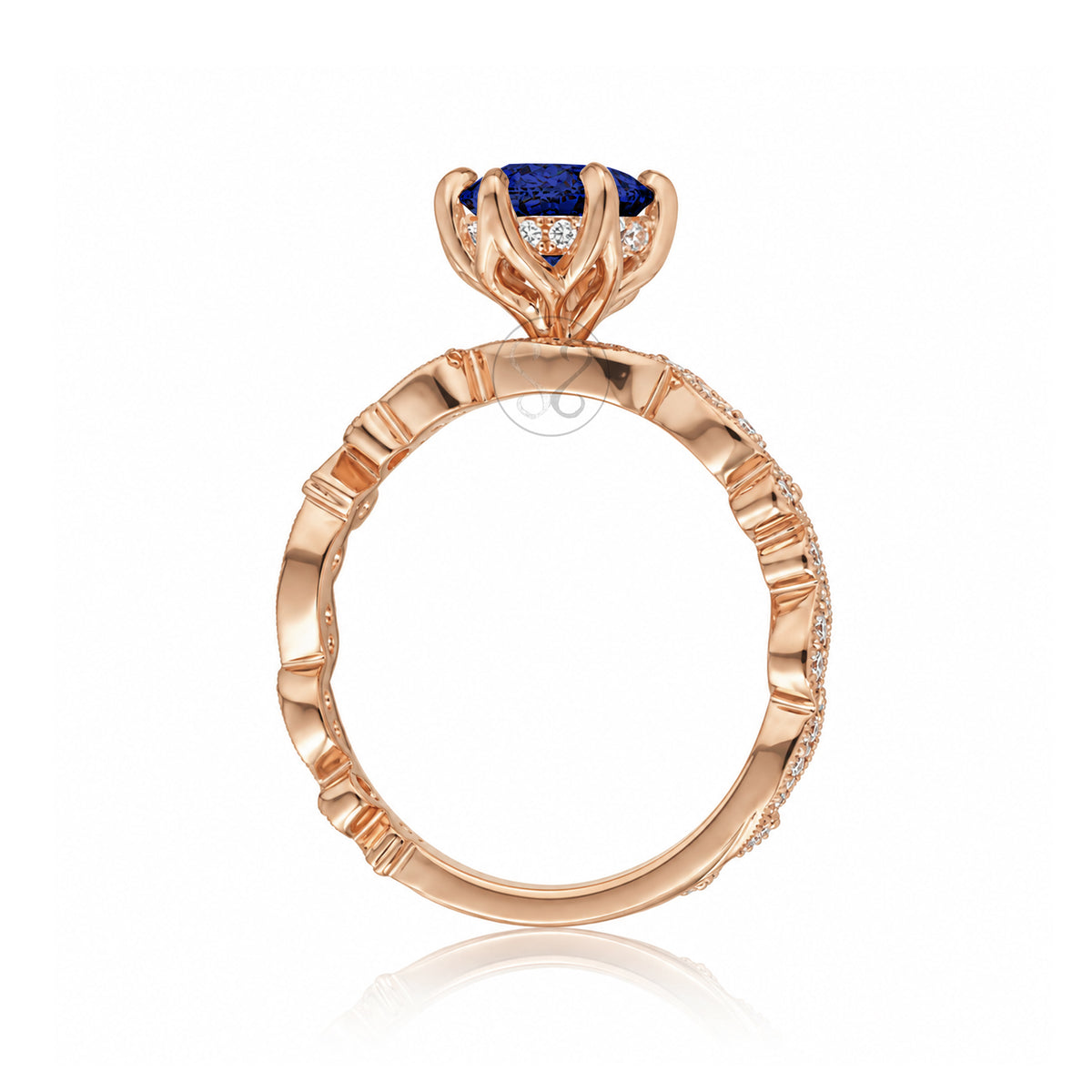 The Elara Marquise Blue Sapphire Ring