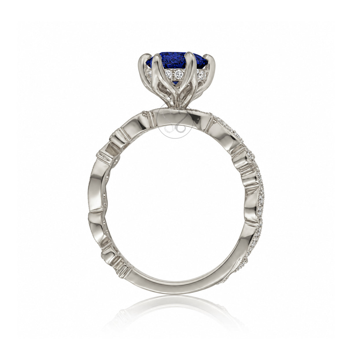 The Elara Marquise Blue Sapphire Ring