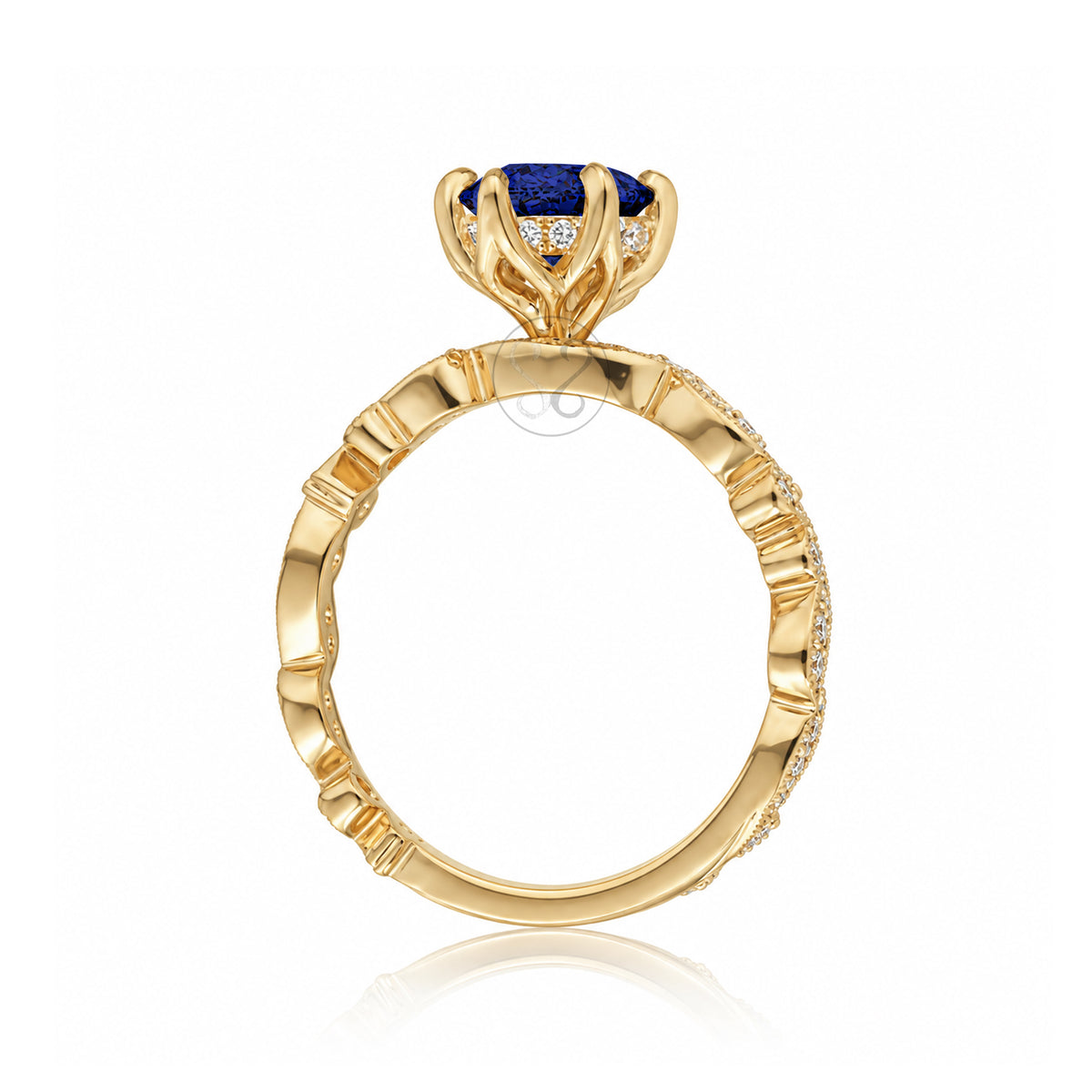 The Elara Marquise Blue Sapphire Ring