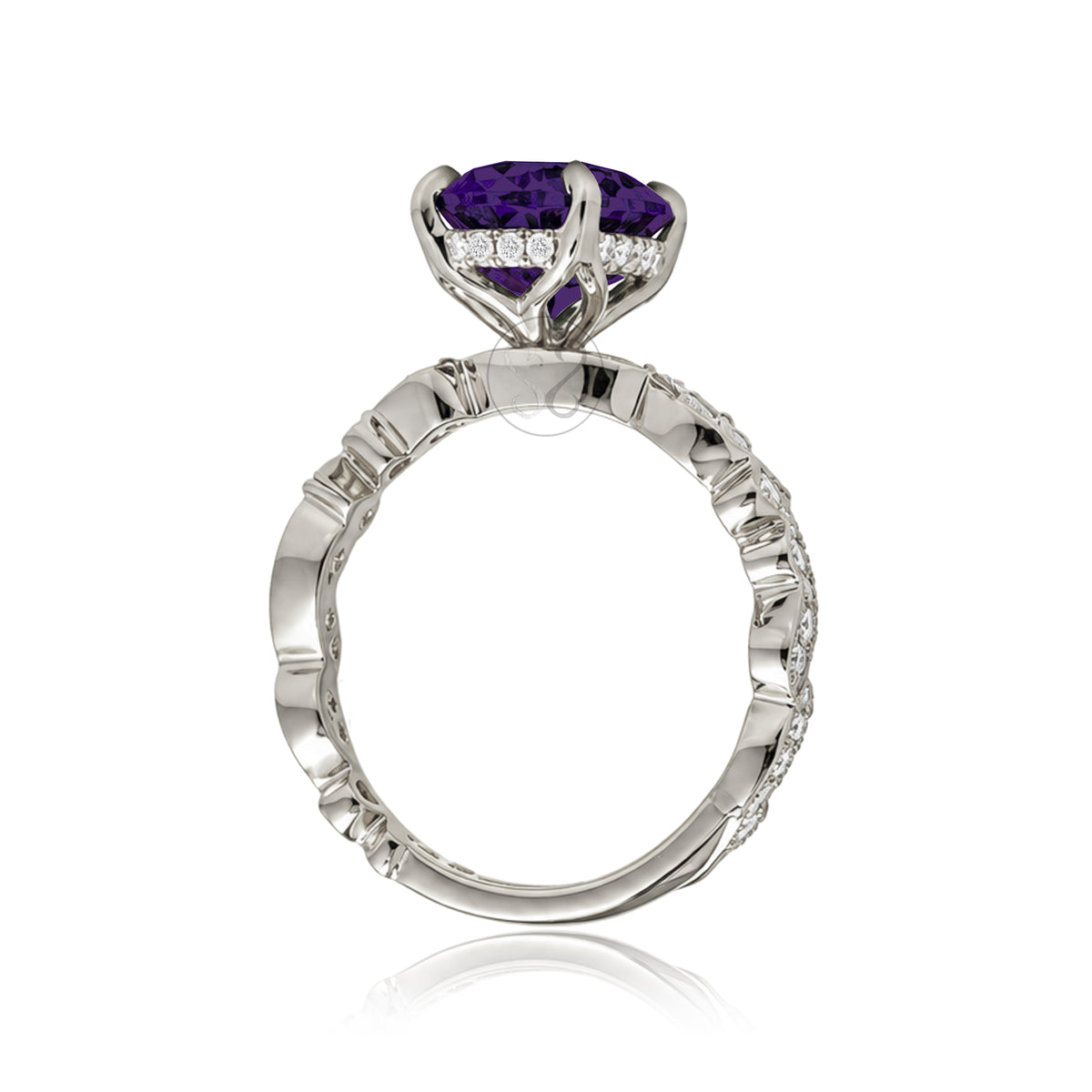 The Elara Oval Amethyst Ring