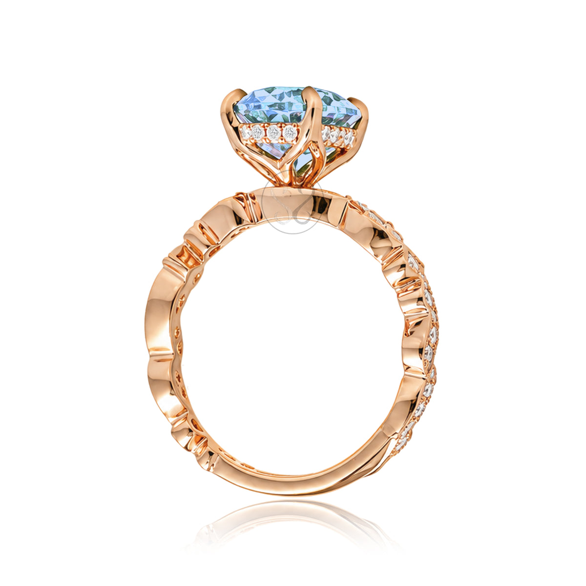 The Elara Oval Aquamarine Ring