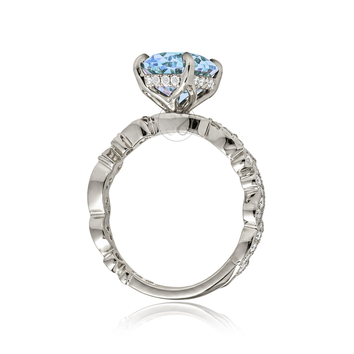 The Elara Oval Aquamarine Ring