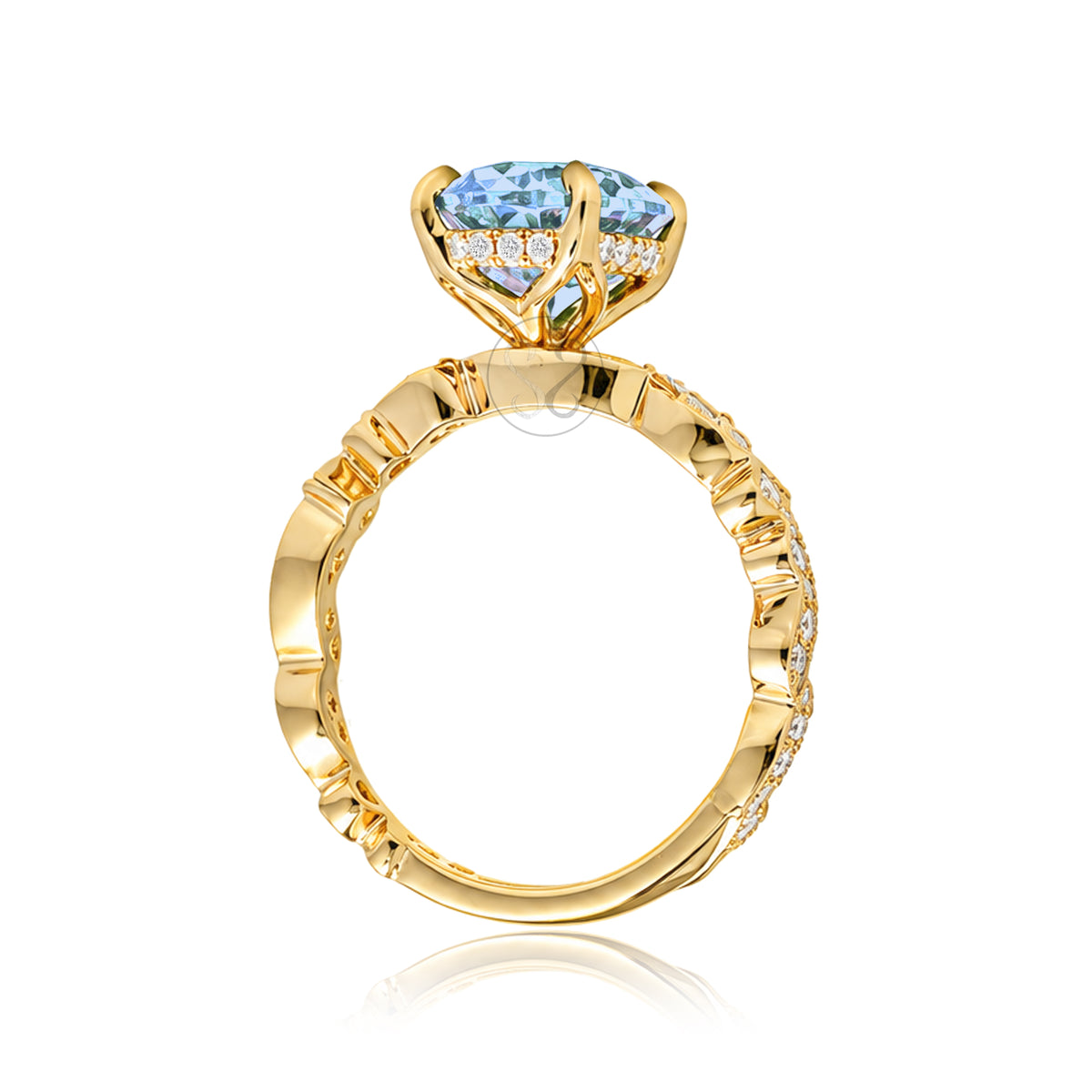 The Elara Oval Aquamarine Ring