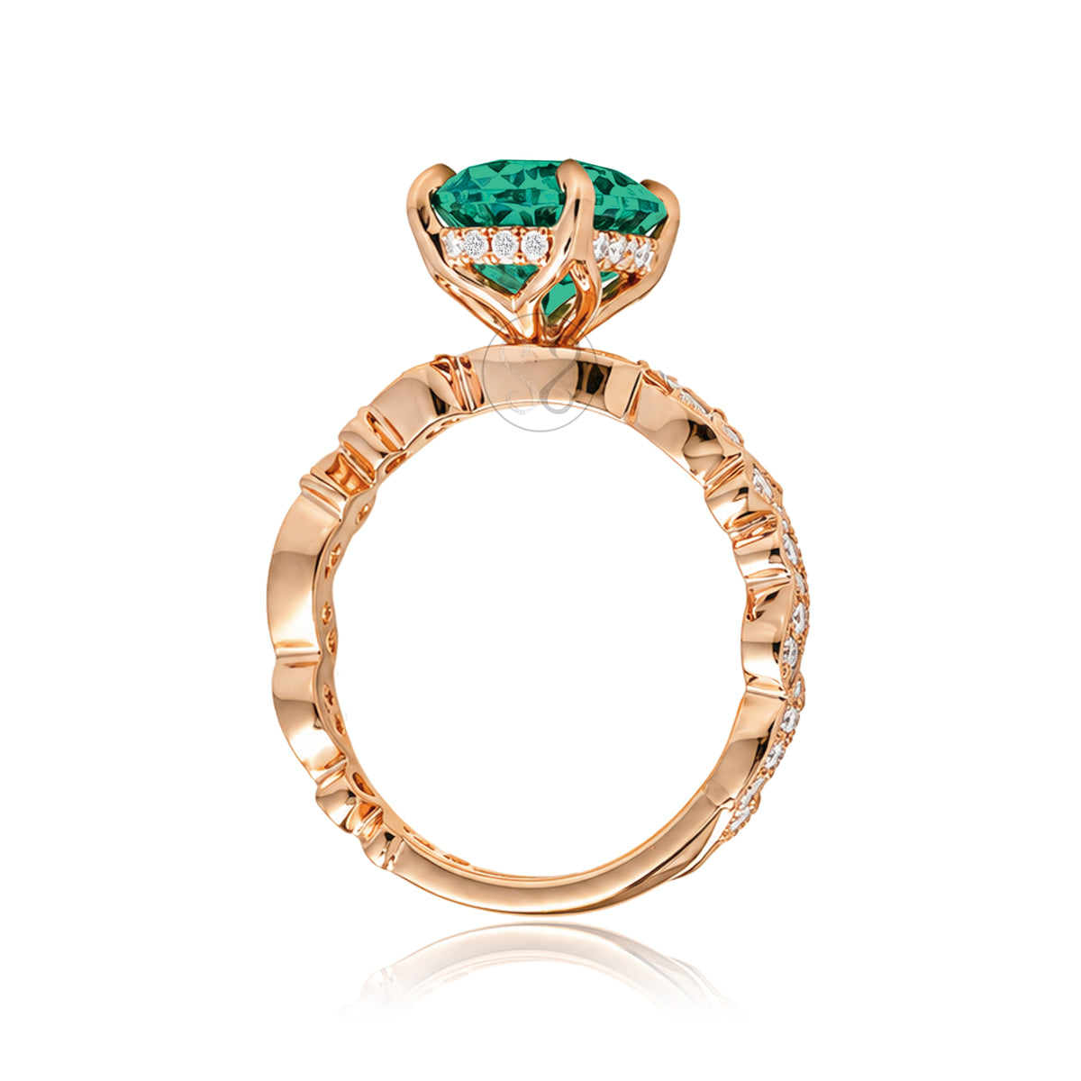 The Elara Oval Emerald Ring