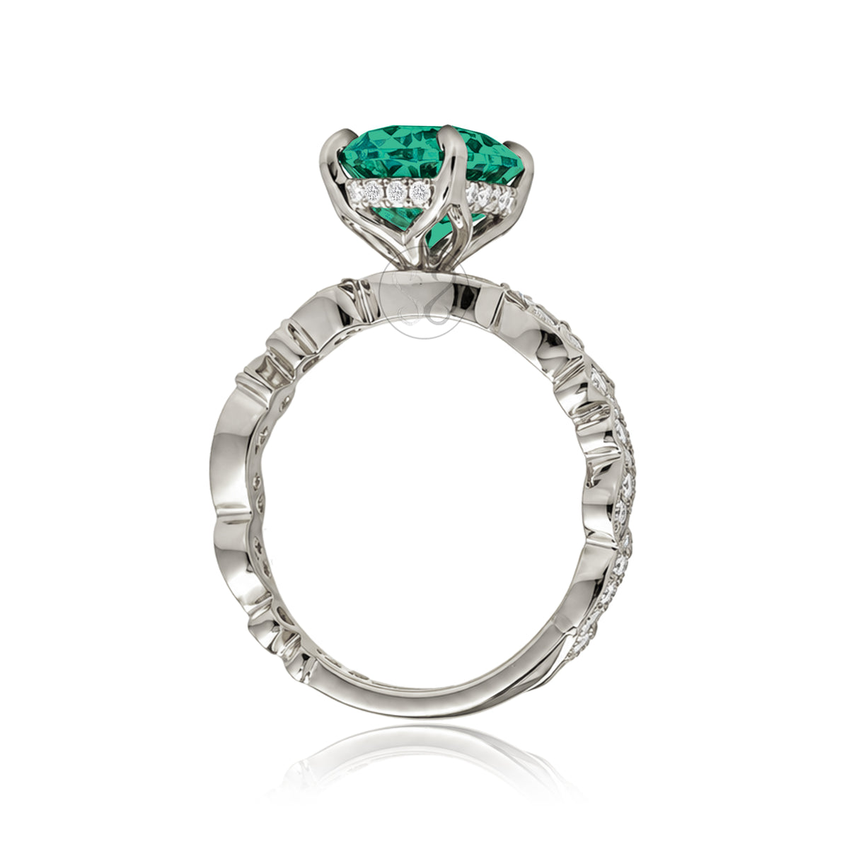The Elara Oval Emerald Ring