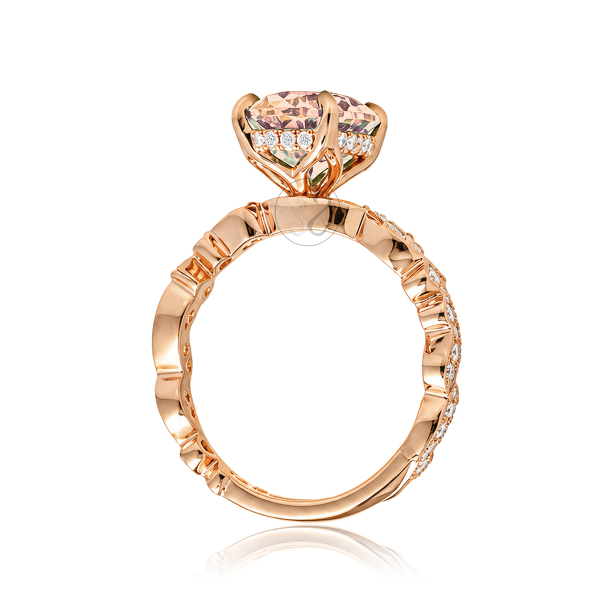 The Elara Oval Morganite Ring