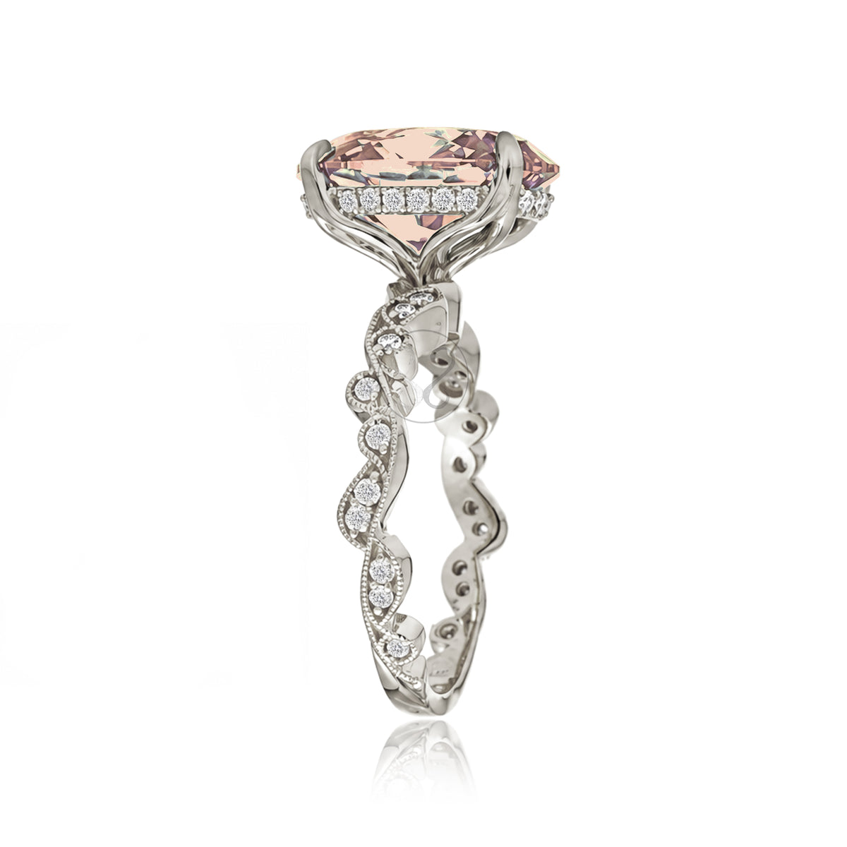The Elara Oval Morganite Ring