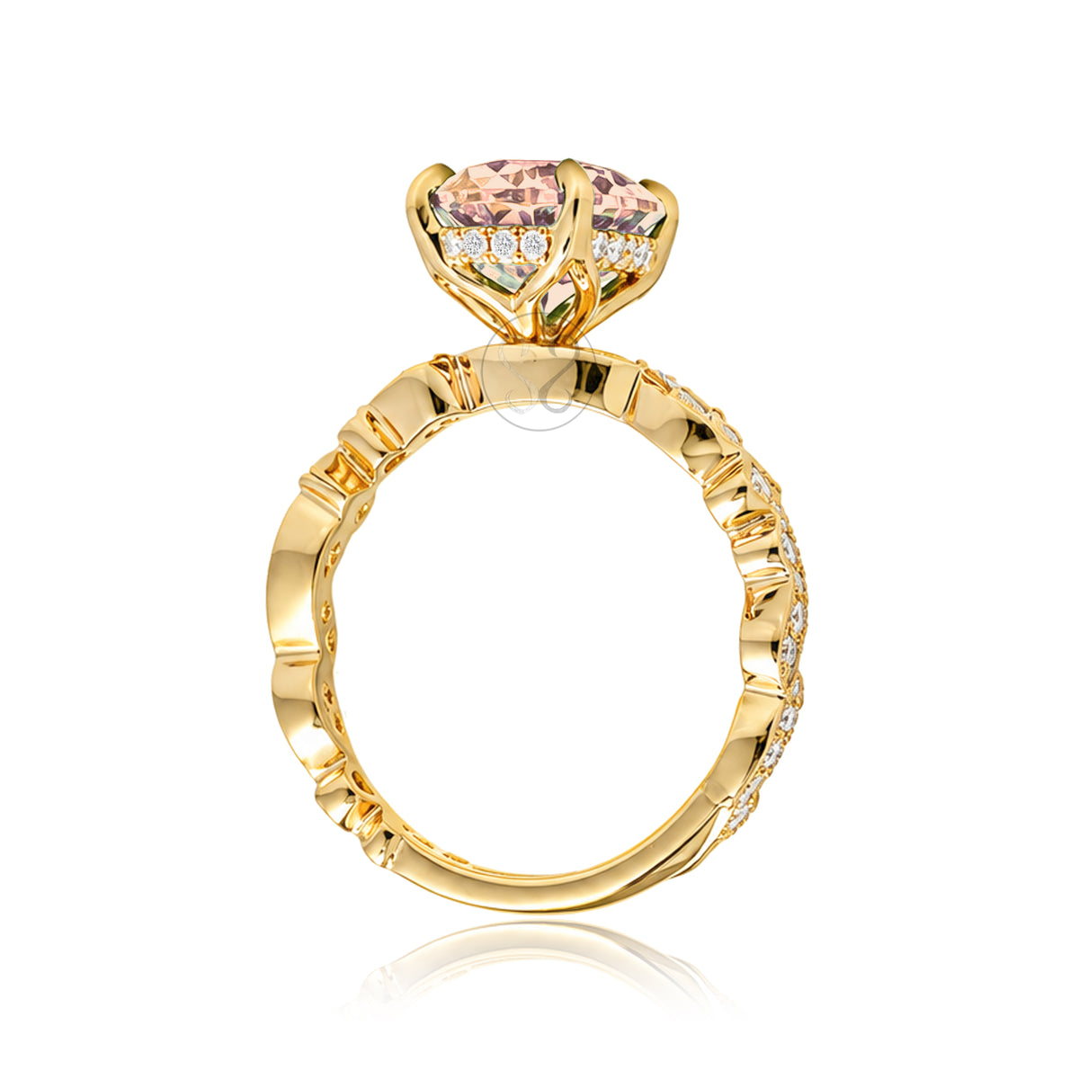 The Elara Oval Morganite Ring