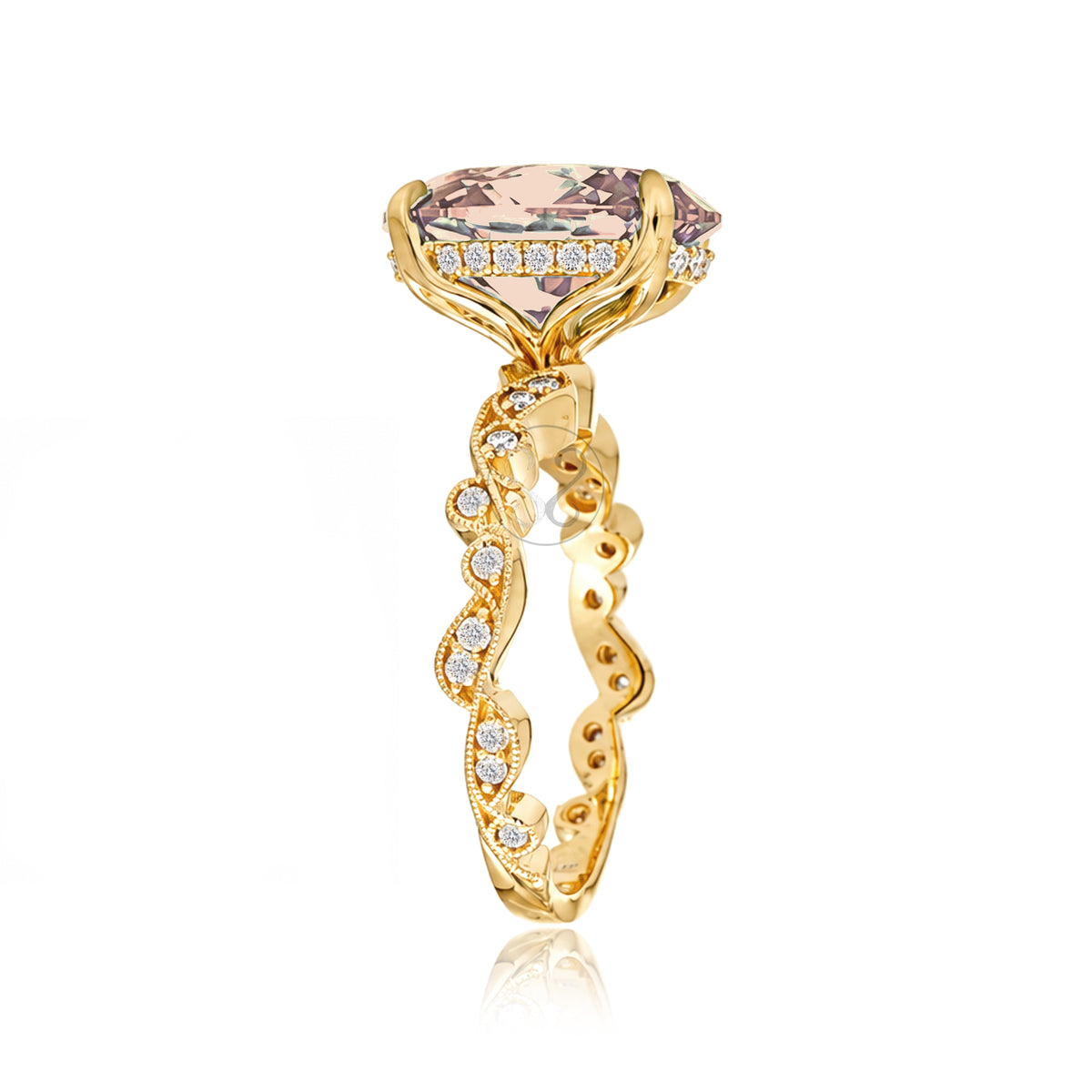 The Elara Oval Morganite Ring