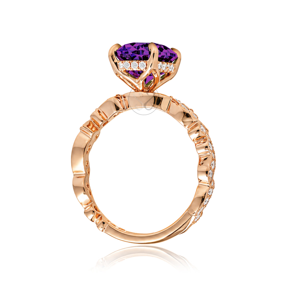 The Elara Oval Amethyst Ring