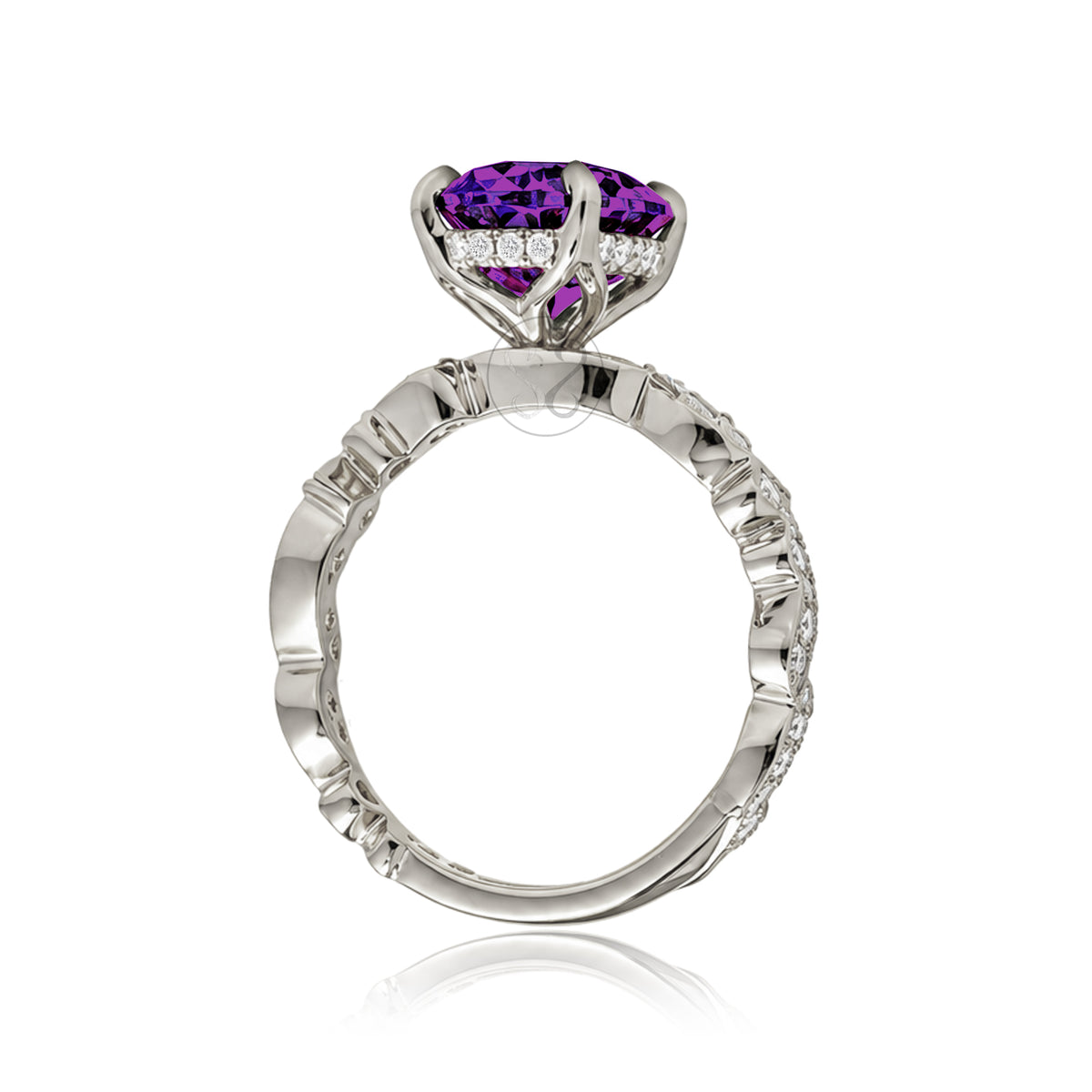 The Elara Oval Amethyst Ring