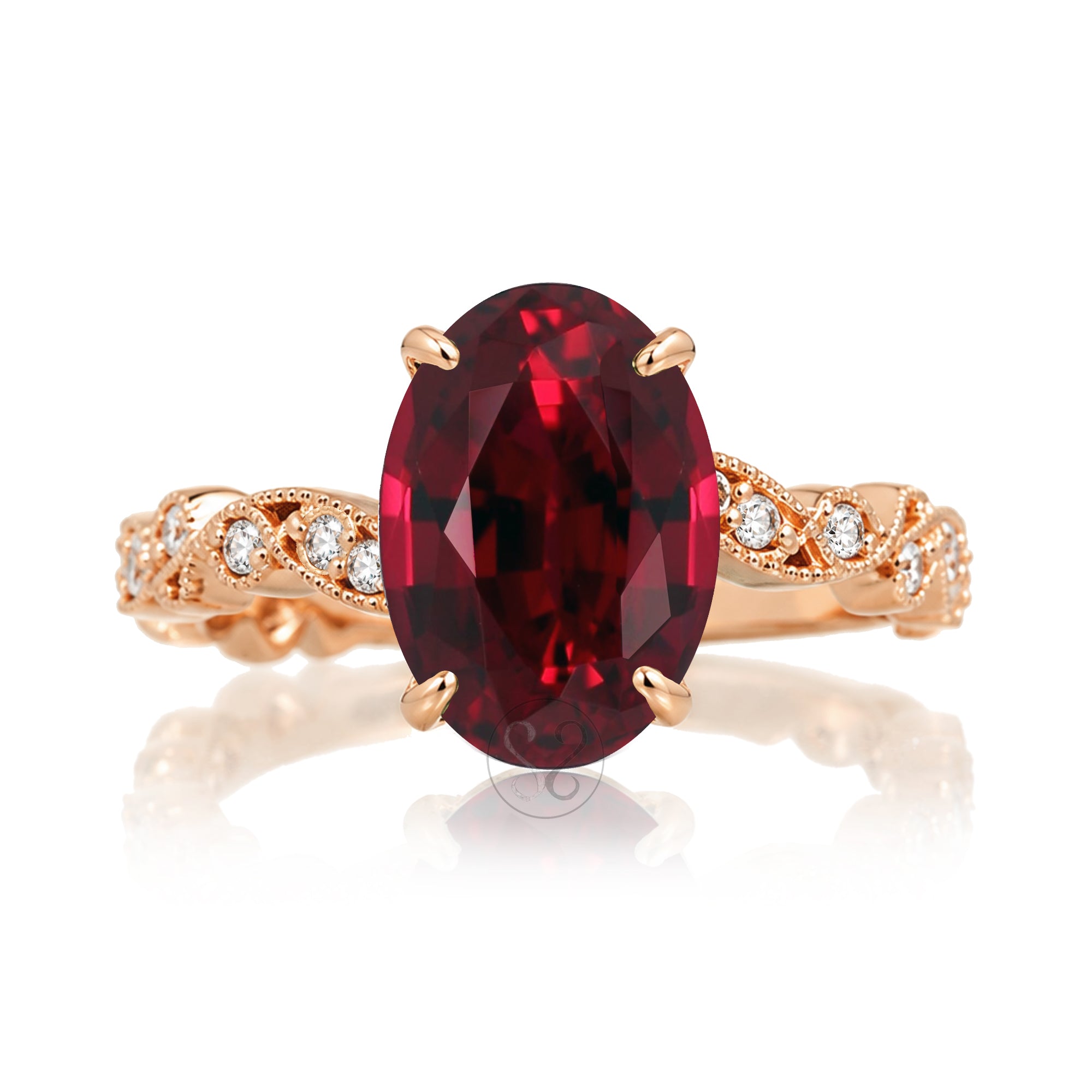 The Elara Oval Ruby Ring