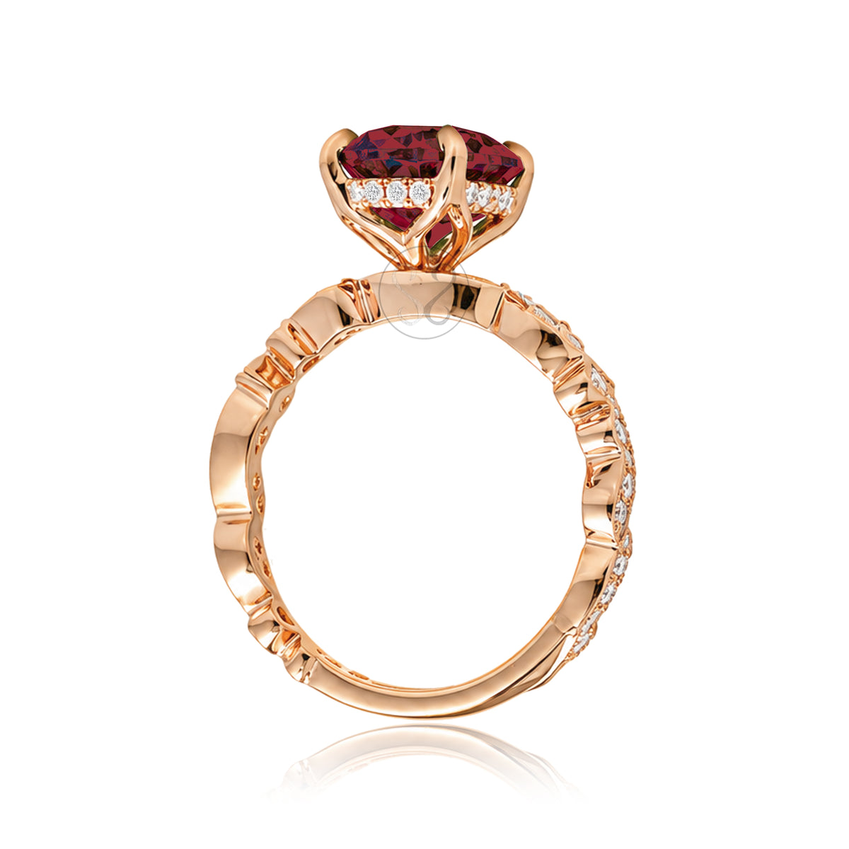 The Elara Oval Ruby Ring