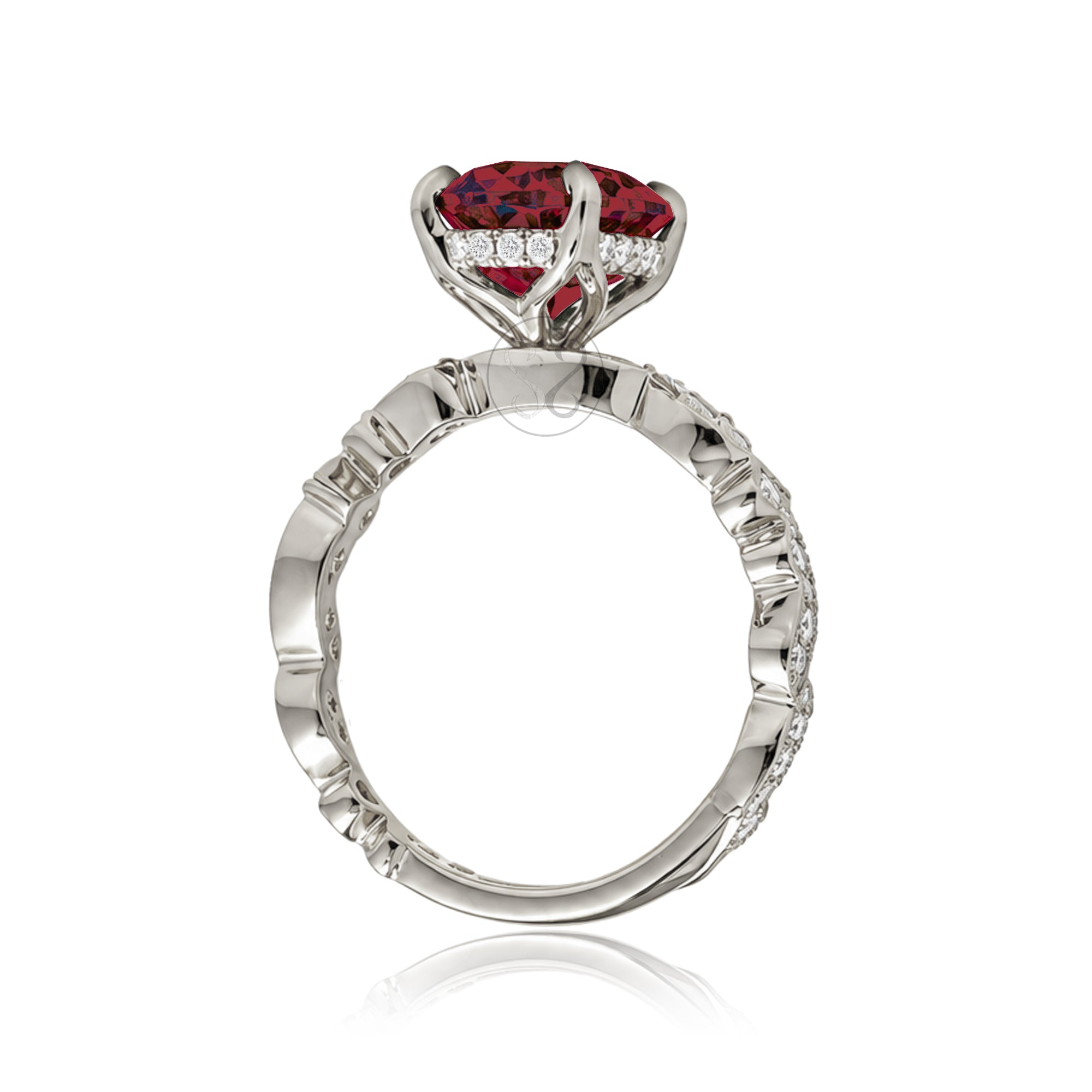 The Elara Oval Ruby Ring