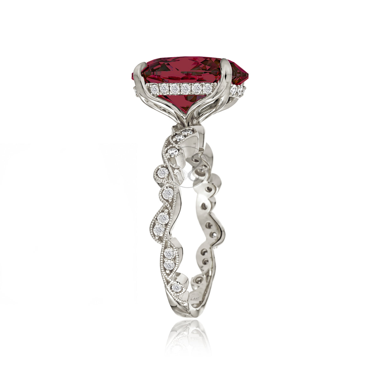 The Elara Oval Ruby Ring