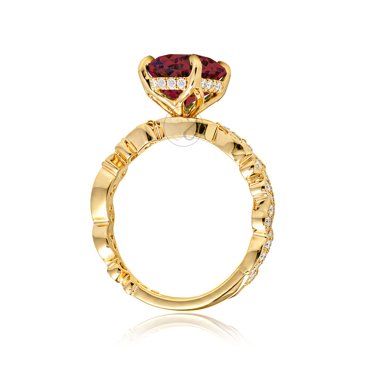 The Elara Oval Ruby Ring