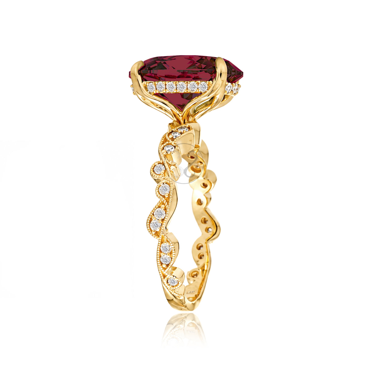 The Elara Oval Ruby Ring