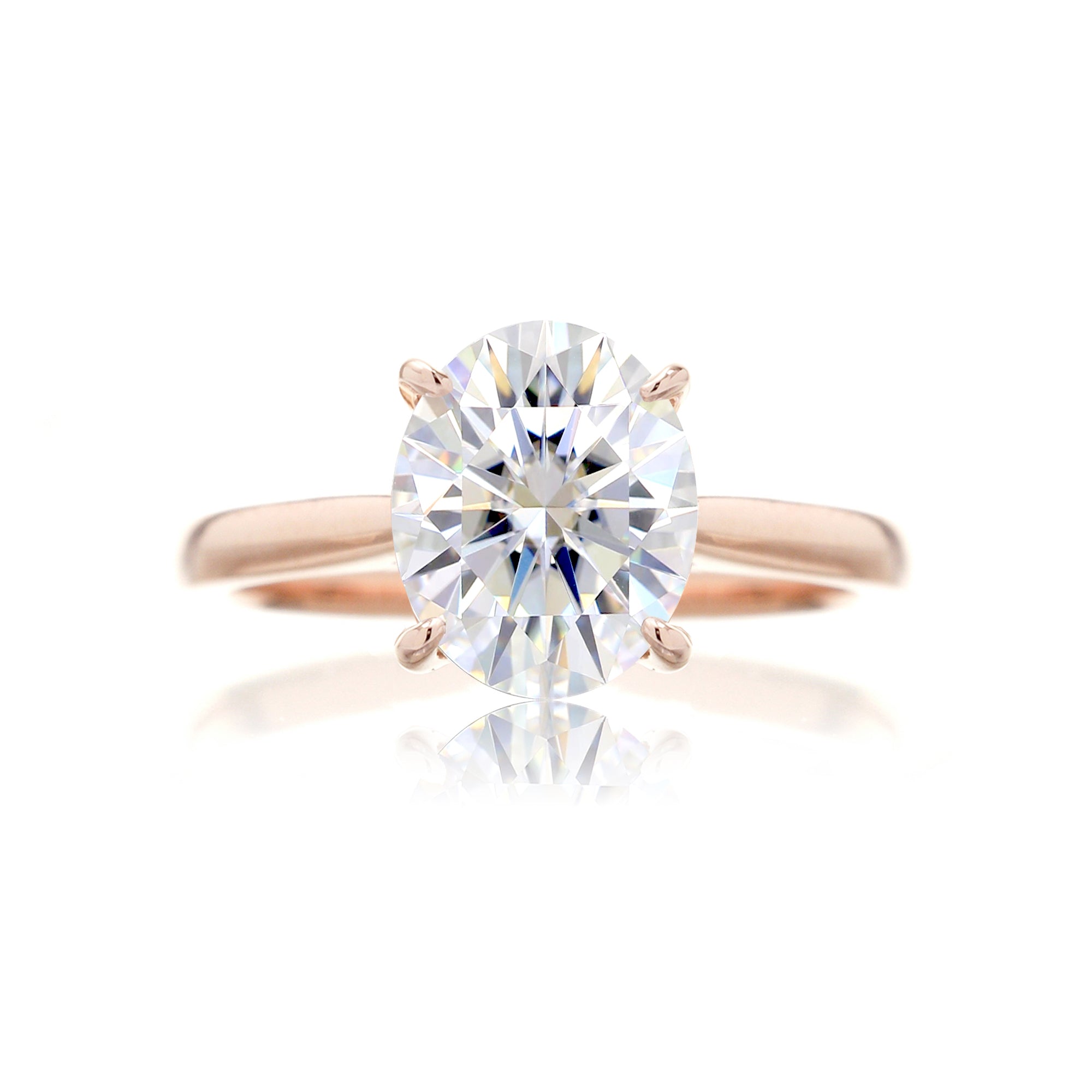 The Emily Oval Moissanite & Diamond Ring