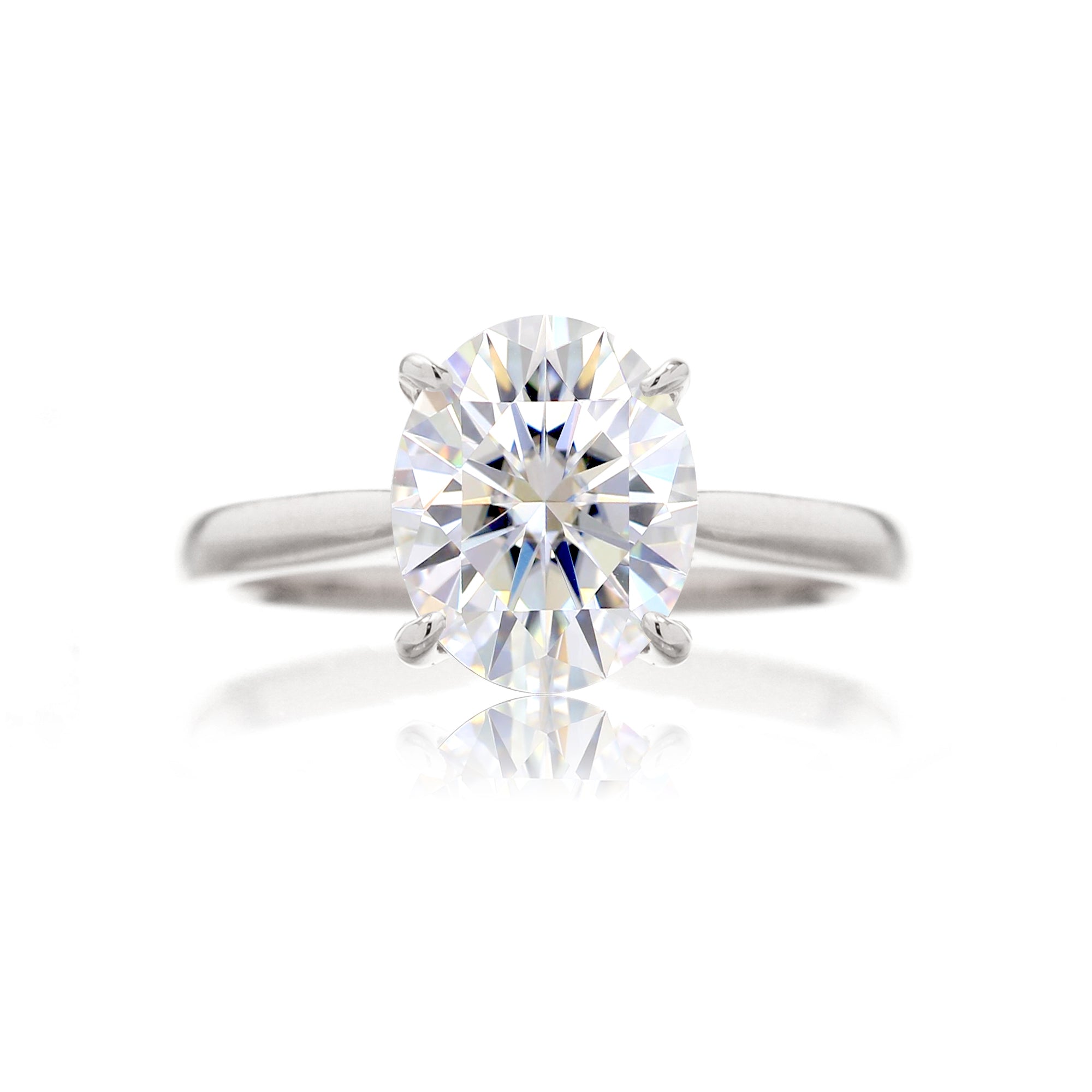 The Emily Oval Moissanite & Diamond Ring
