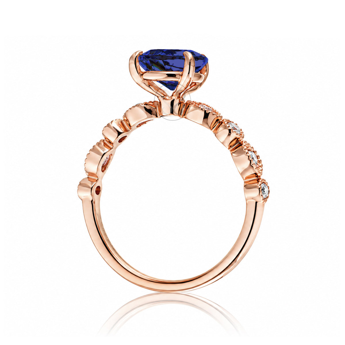 The Ivy Pear Blue Sapphire Ring