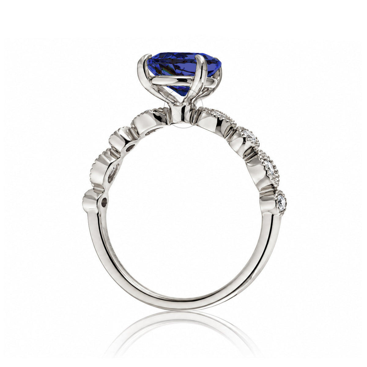 The Ivy Pear Blue Sapphire Ring