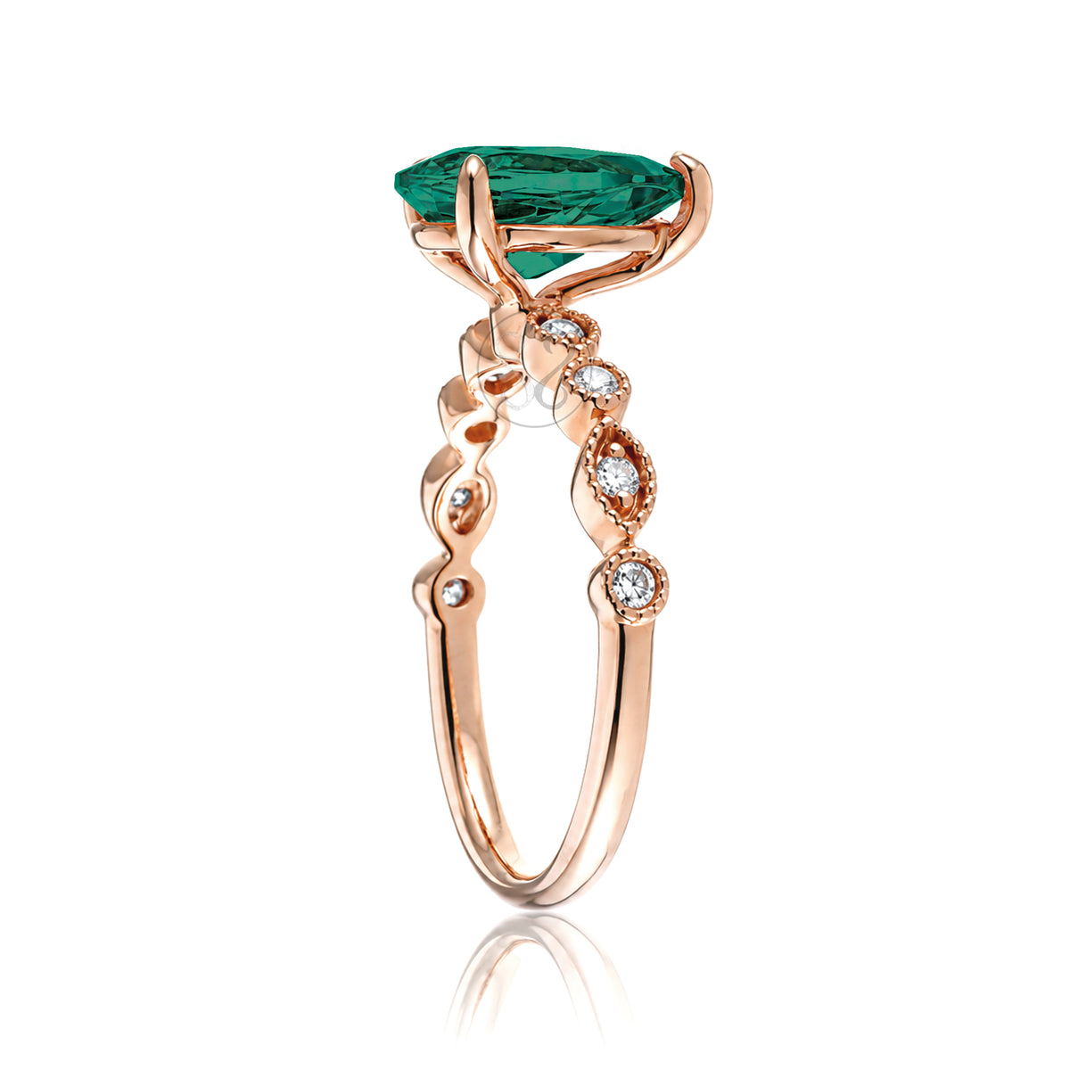 The Ivy Pear Emerald Ring