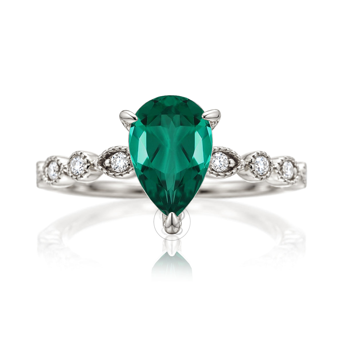 The Ivy Pear Emerald Ring