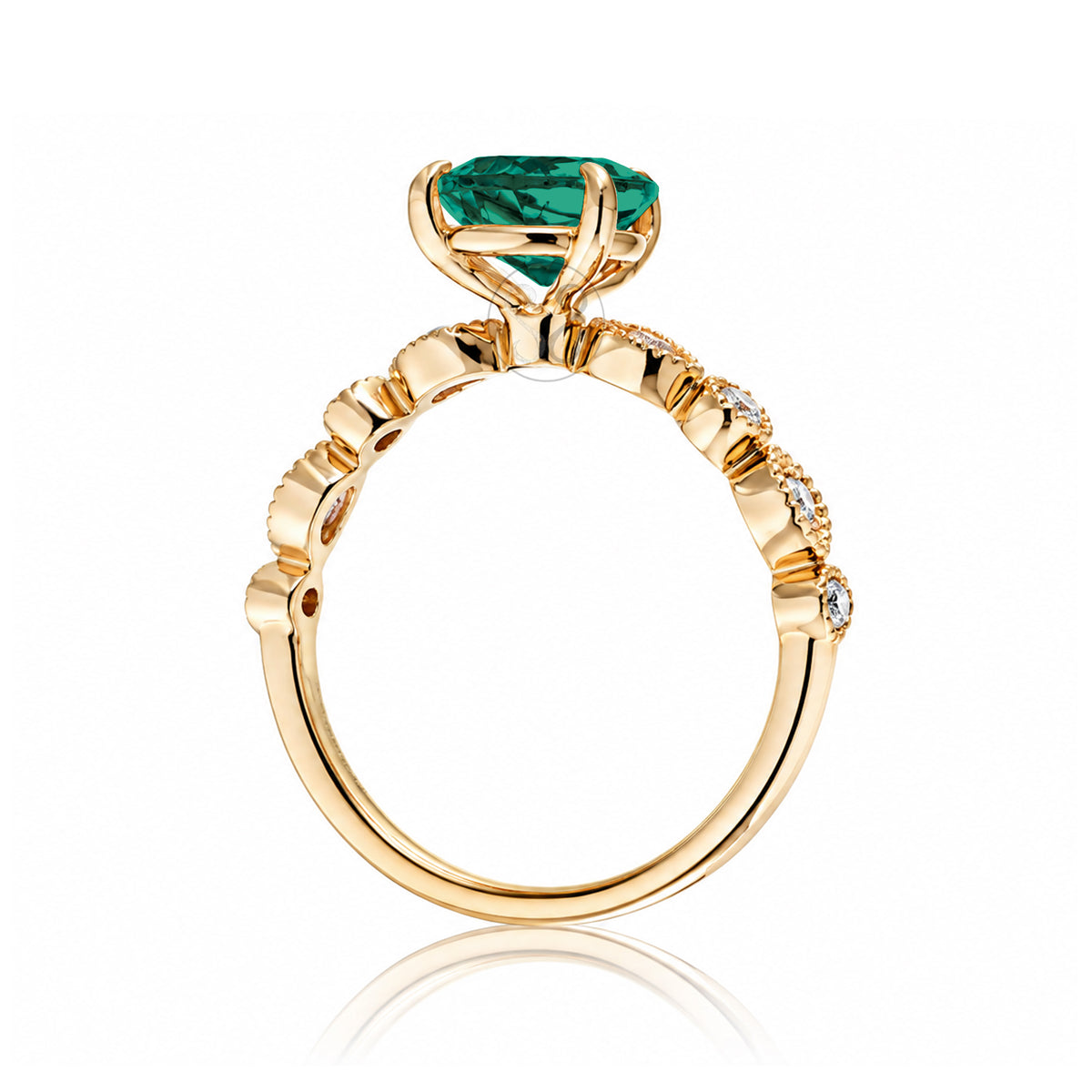 The Ivy Pear Emerald Ring