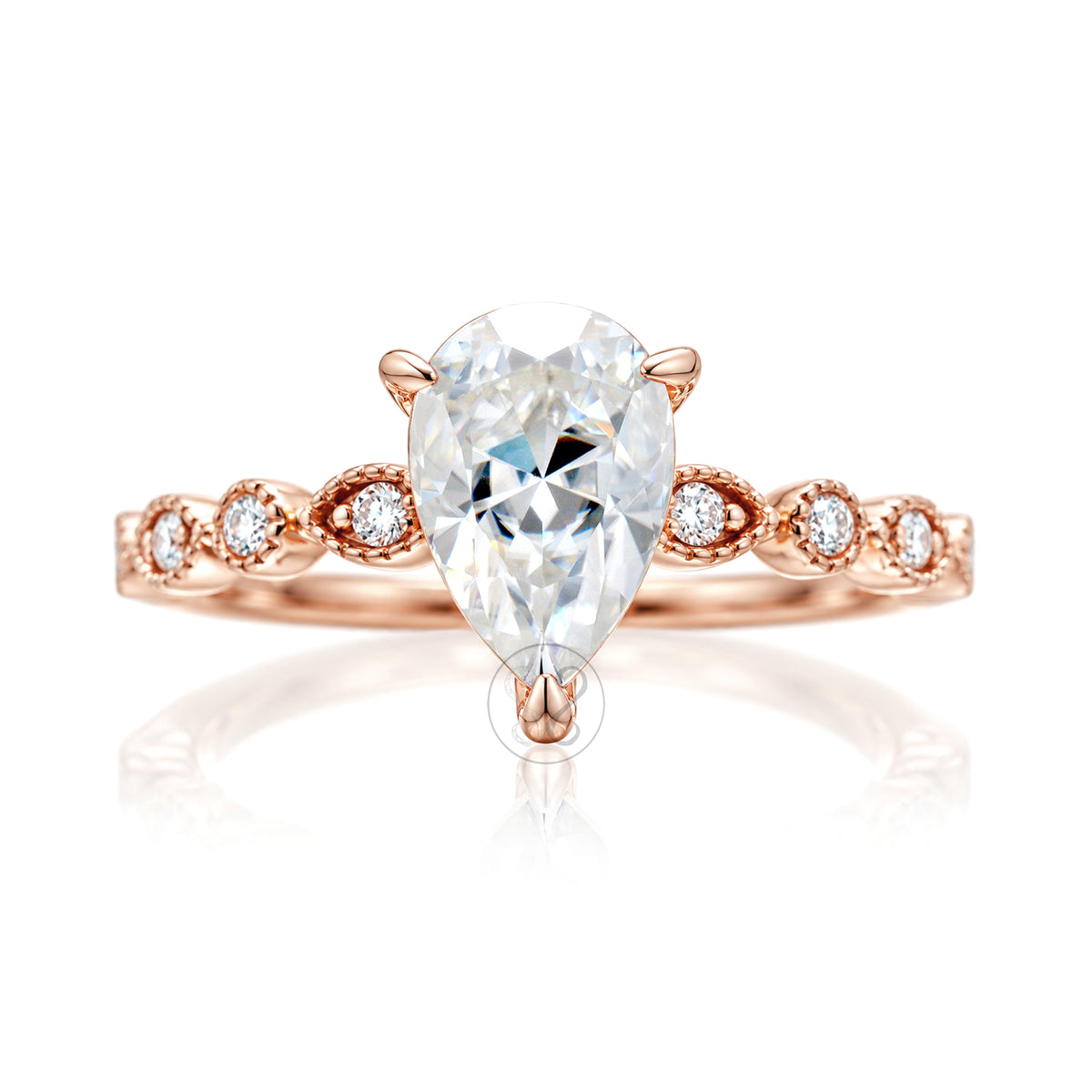 The Ivy Pear Moissanite Ring