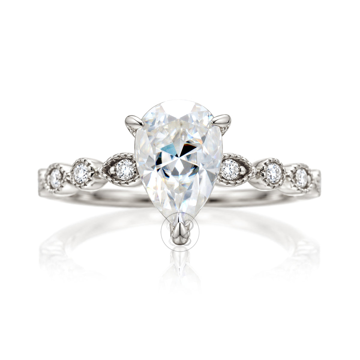 The Ivy Pear Moissanite Ring