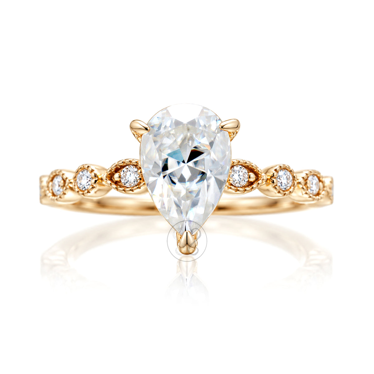 The Ivy Pear Moissanite Ring