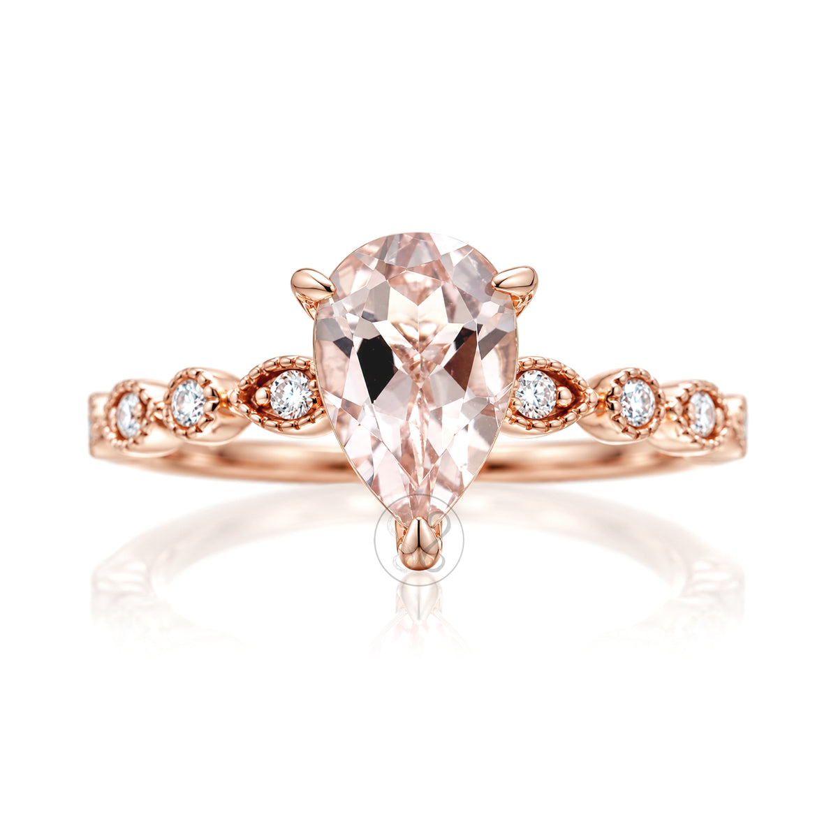 The Ivy Pear Morganite Ring