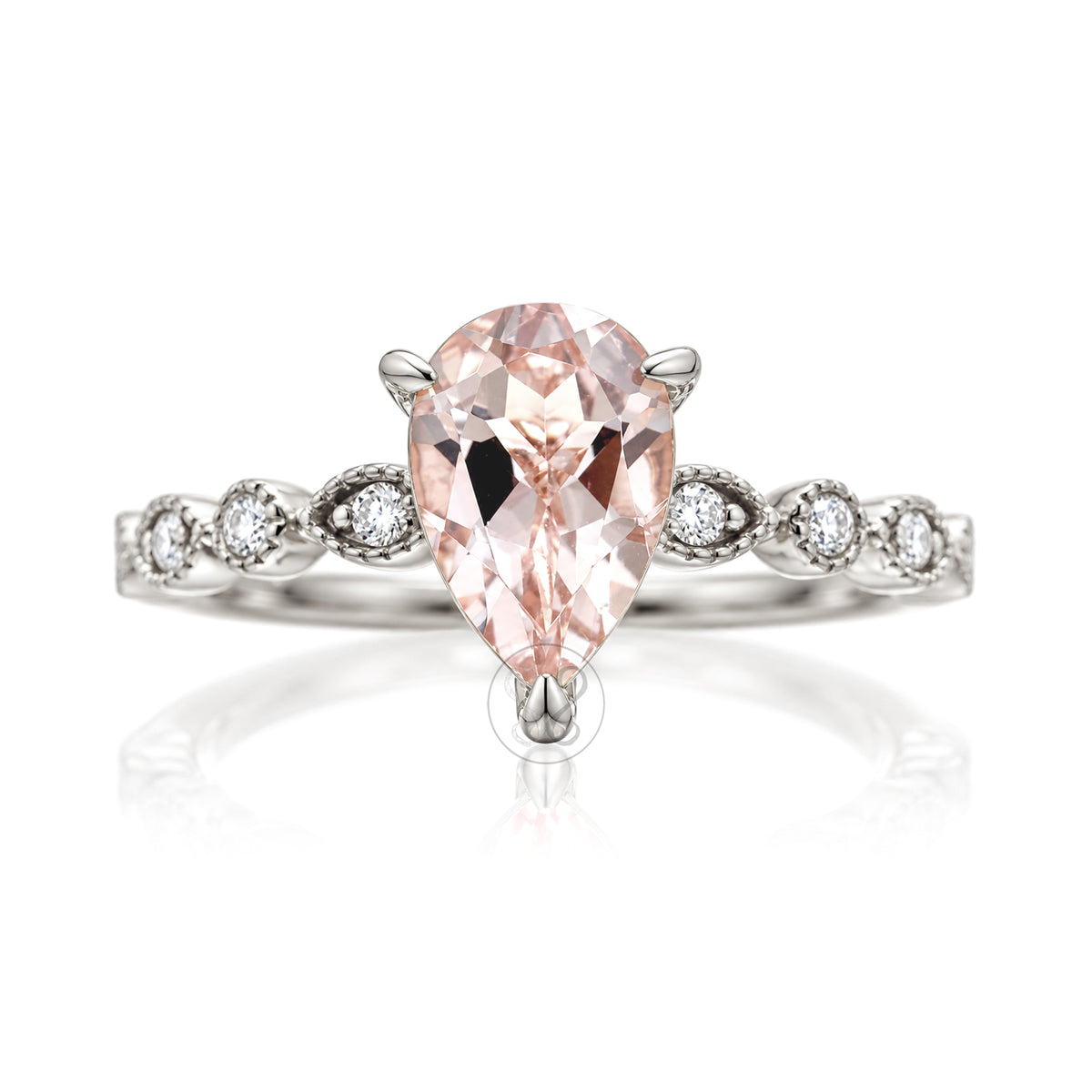 The Ivy Pear Morganite Ring