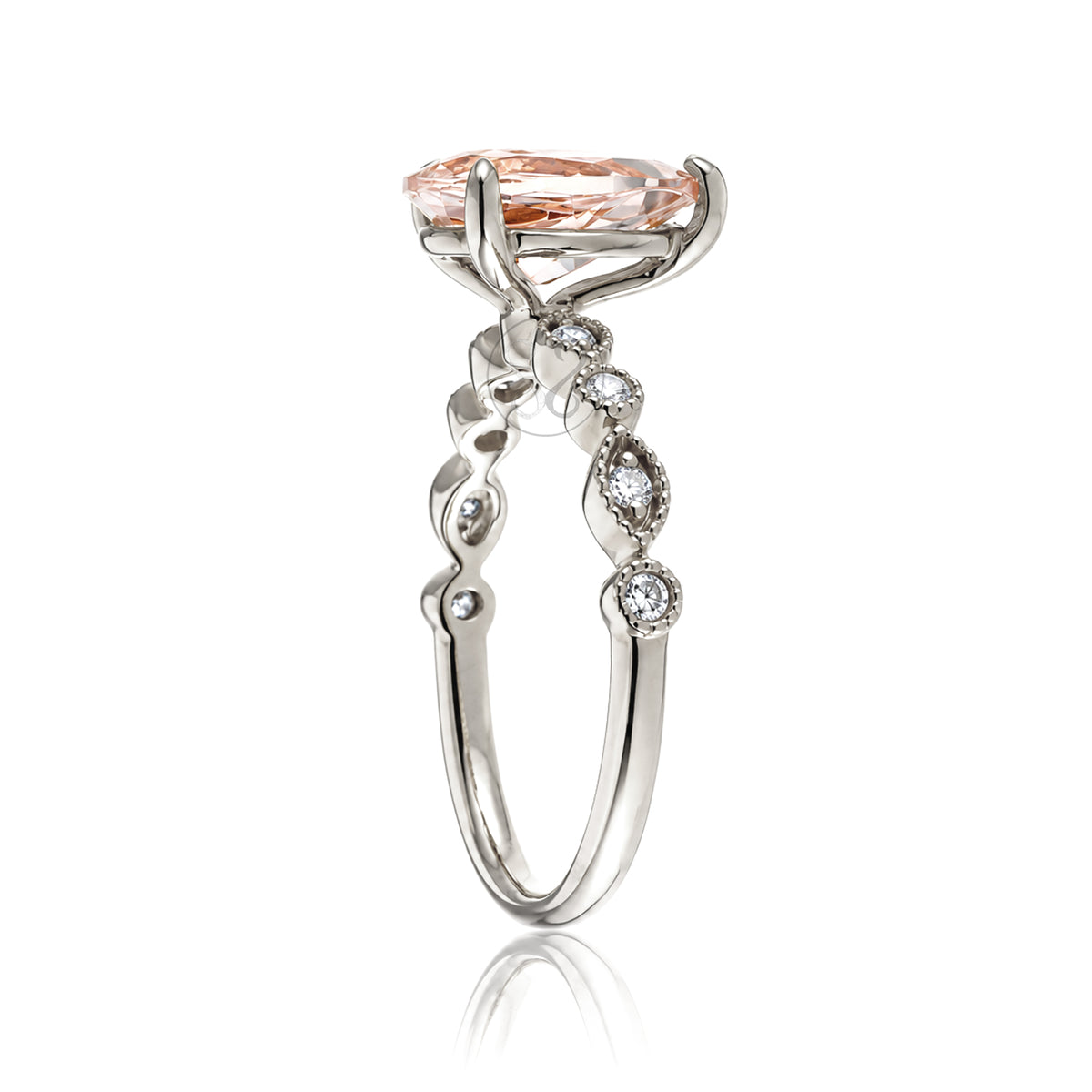 The Ivy Pear Morganite Ring