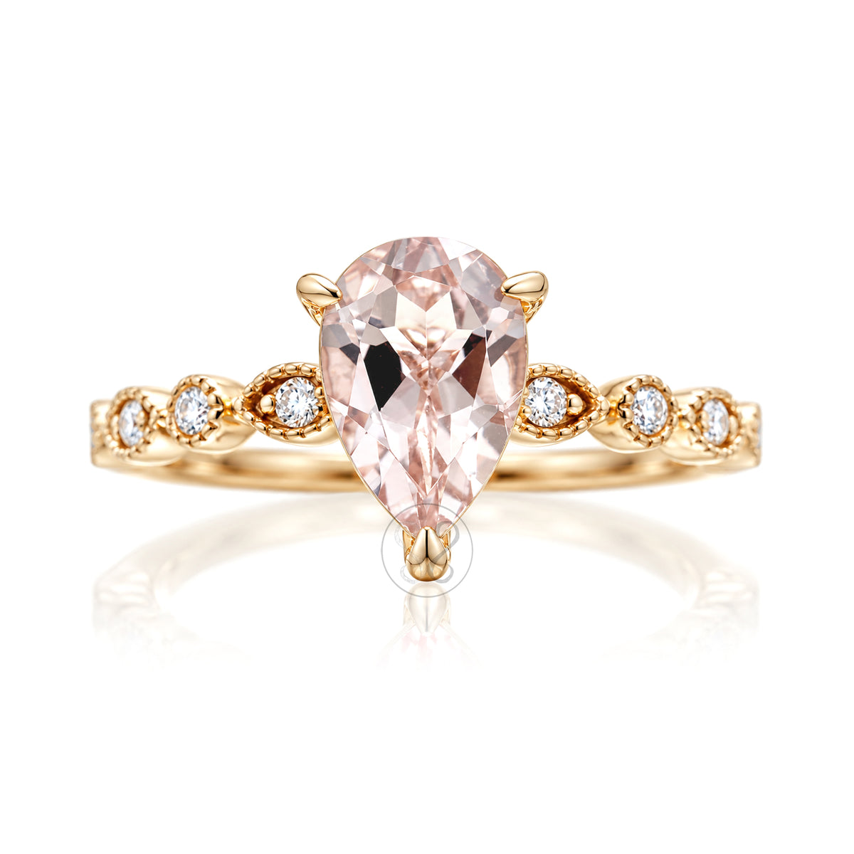 The Ivy Pear Morganite Ring