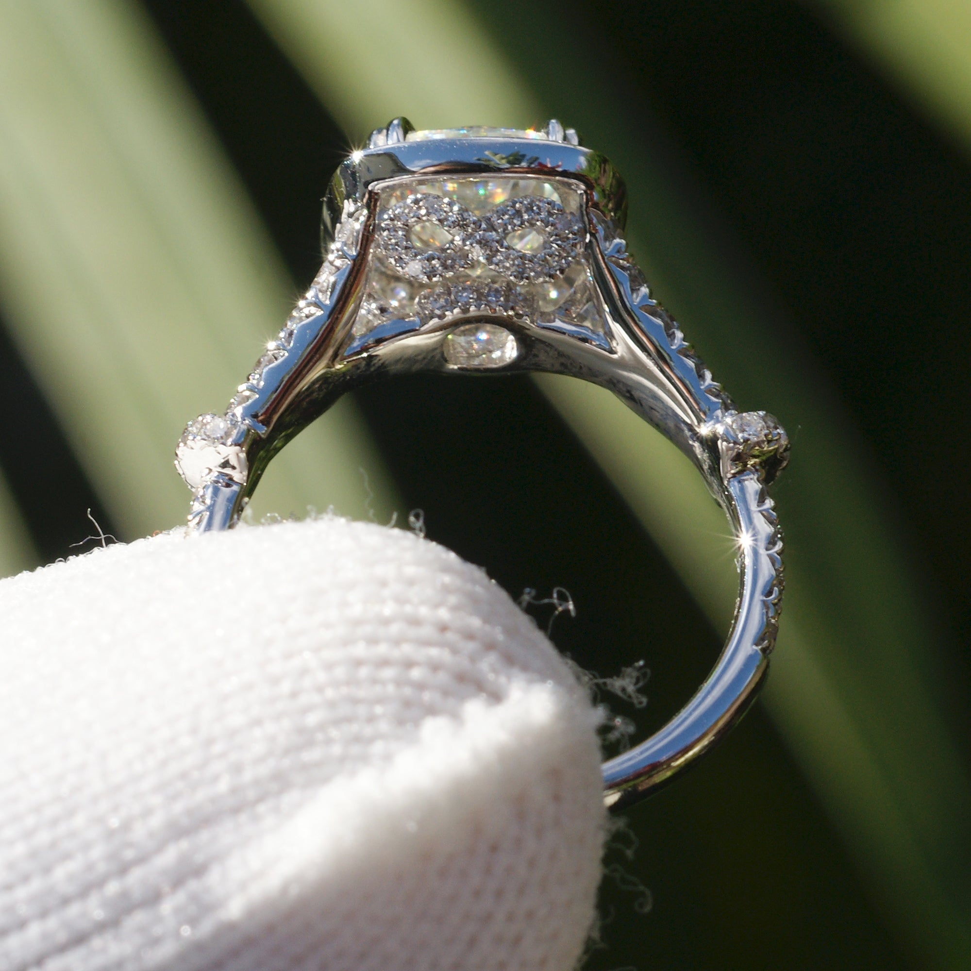 The Marissa Cushion Moissanite  Ring (7x7mm)