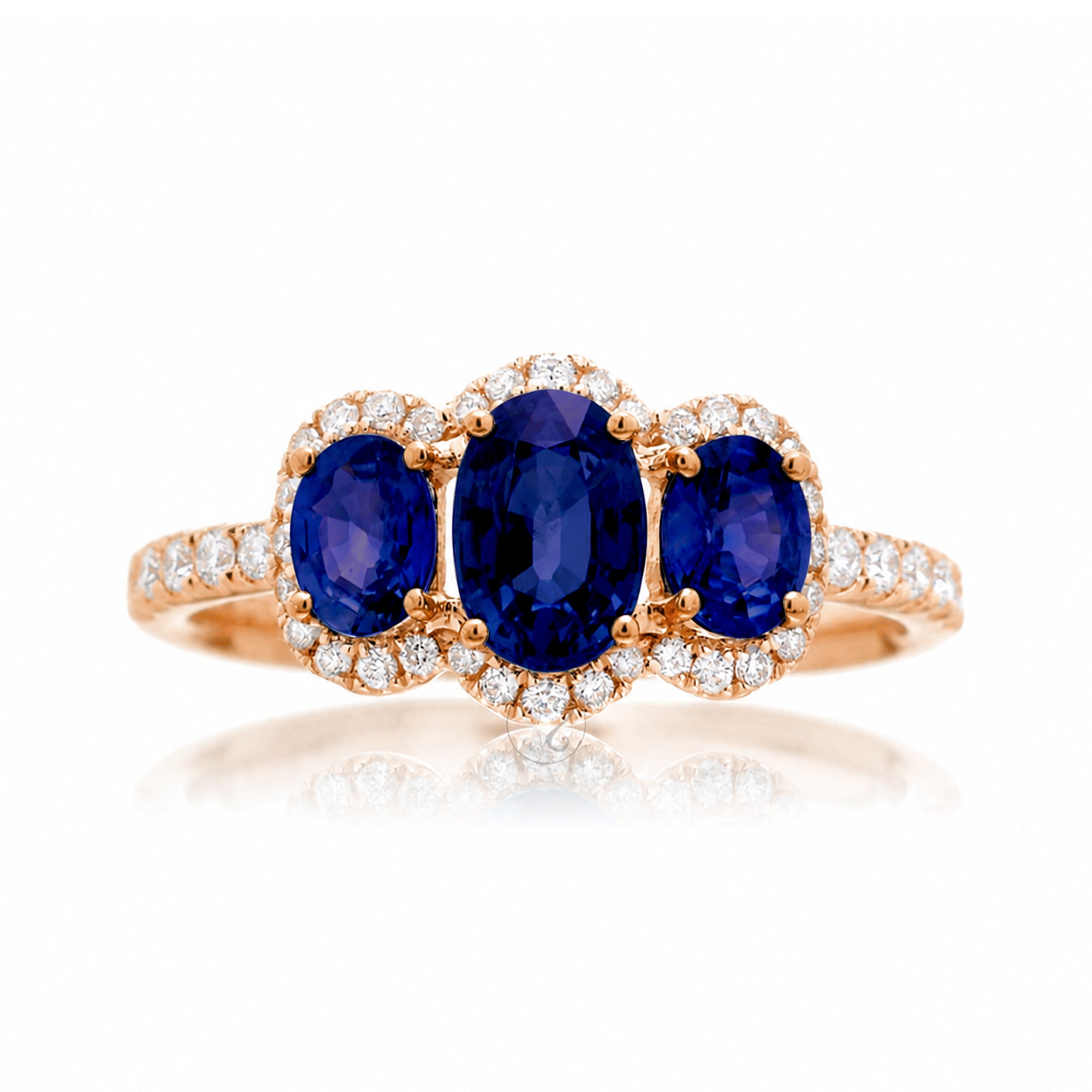 The Pennie Oval Sapphire & Diamond Ring