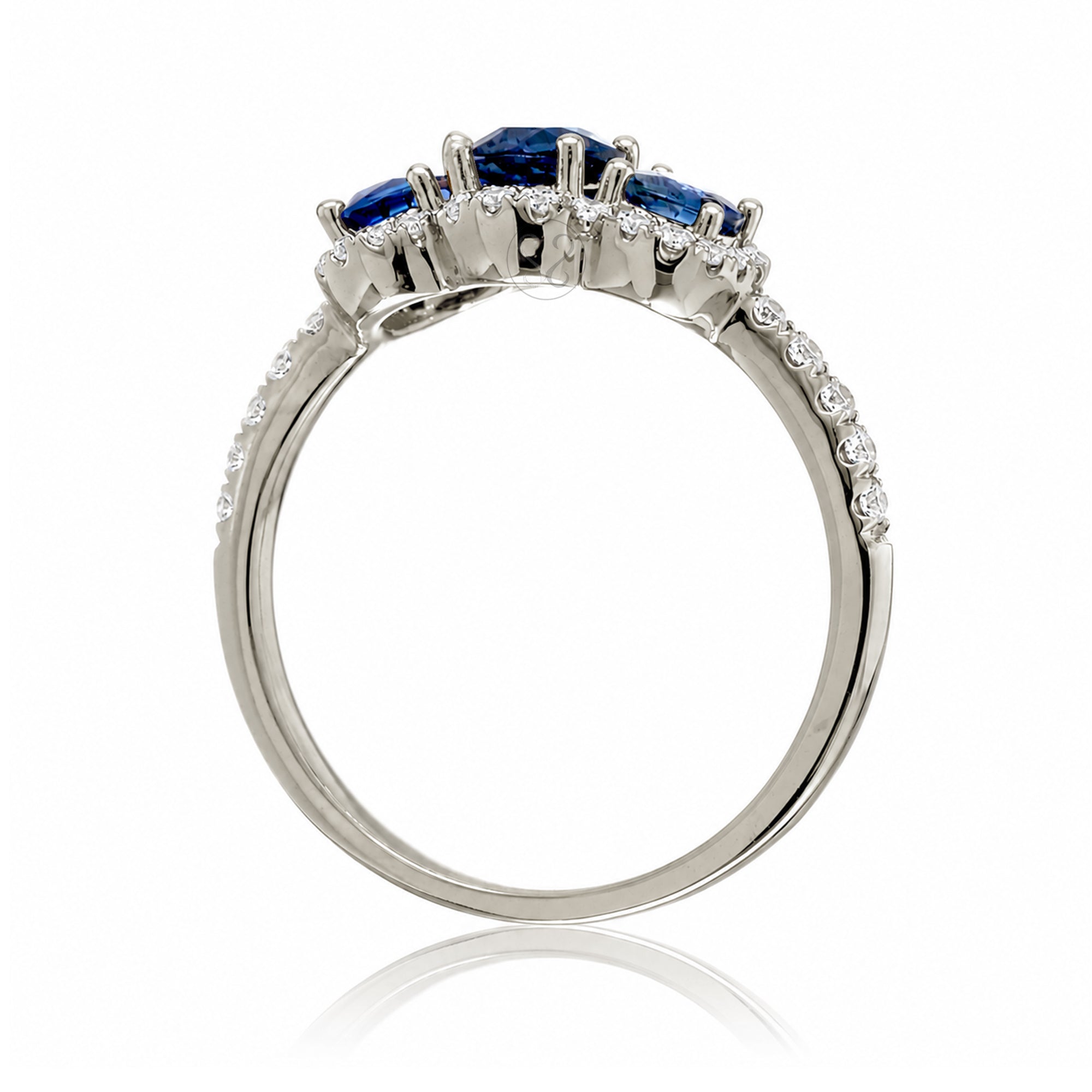The Pennie Oval Sapphire & Diamond Ring
