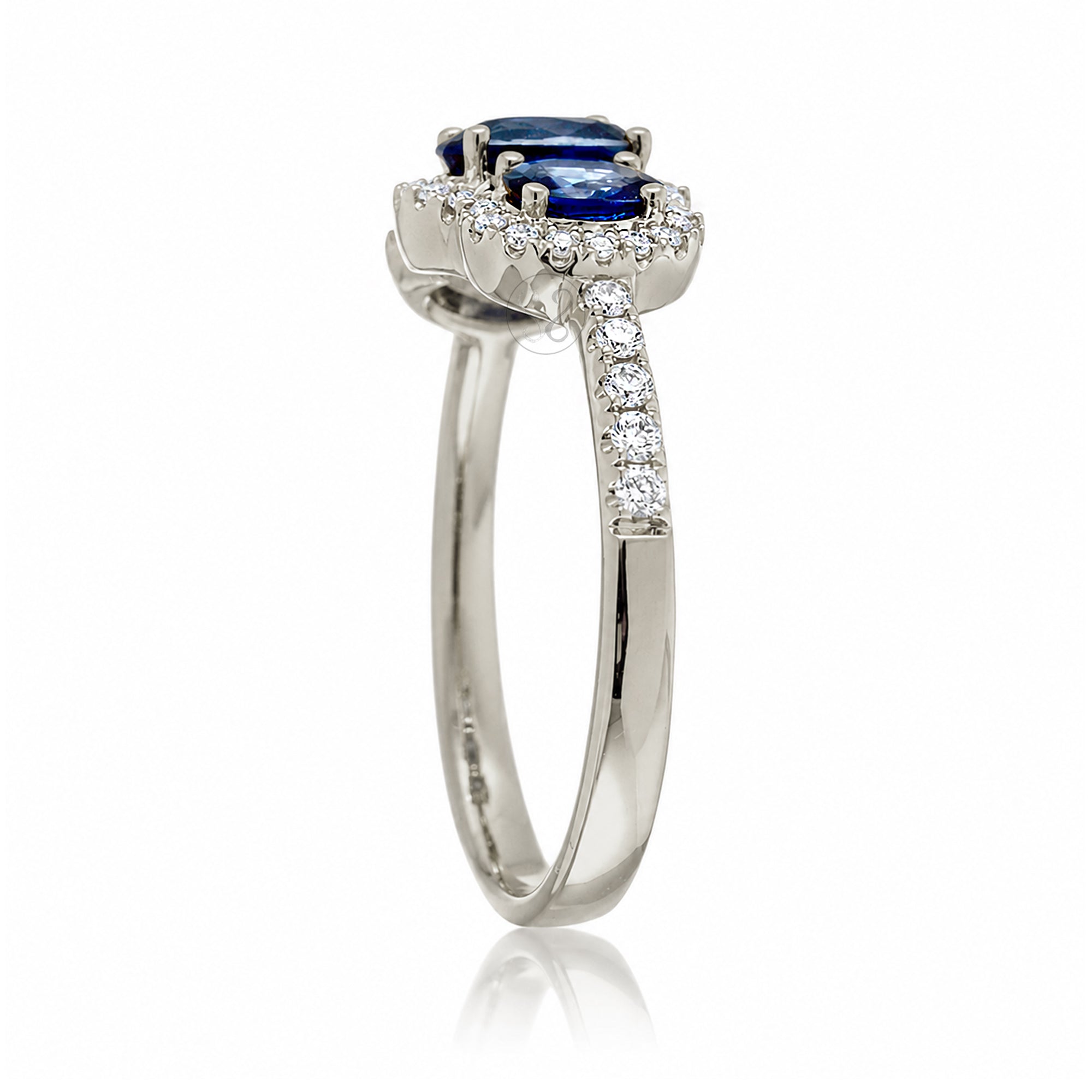 The Pennie Oval Sapphire & Diamond Ring
