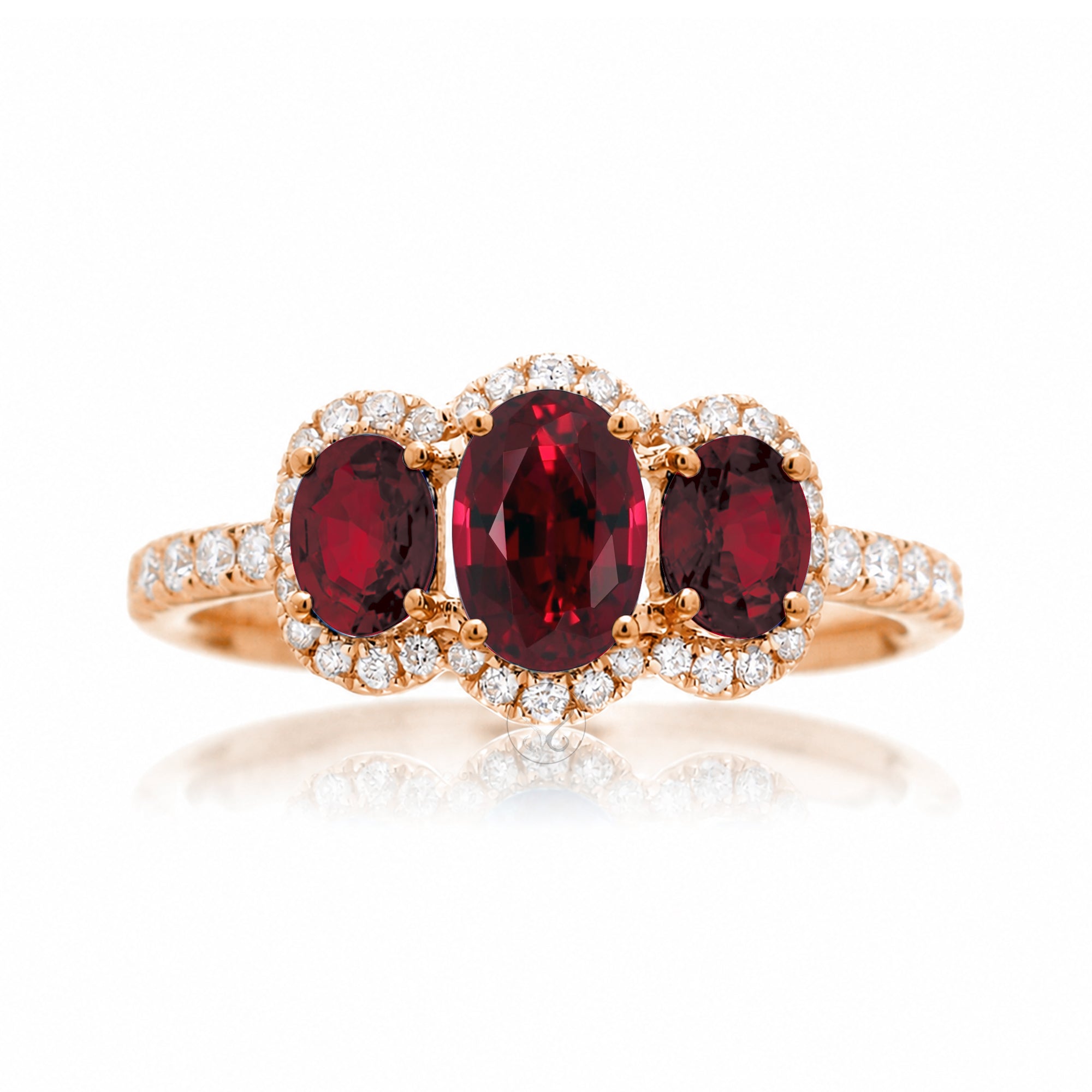 The Pennie Oval Ruby & Diamond Ring