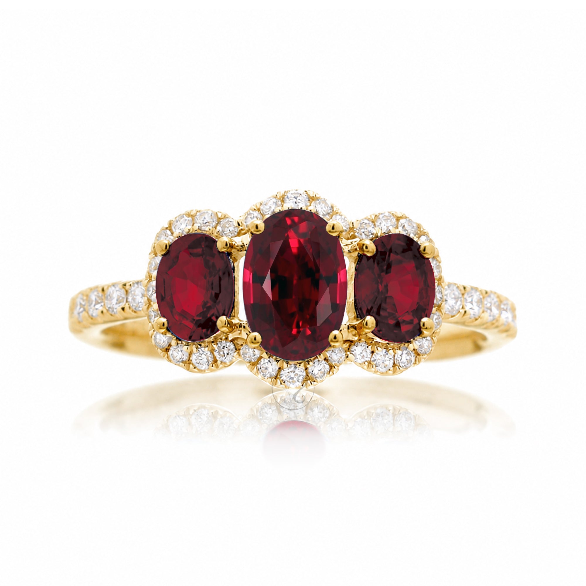 The Pennie Oval Ruby & Diamond Ring