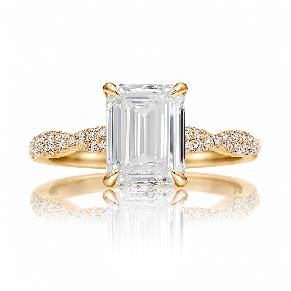 The Seraphina Emerald Cut Diamond Ring