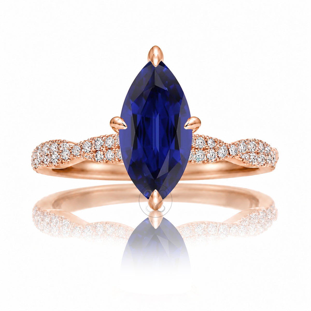 The Seraphina Marquise Blue Sapphire Ring