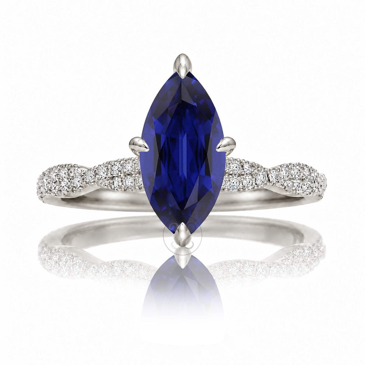 The Seraphina Marquise Blue Sapphire Ring