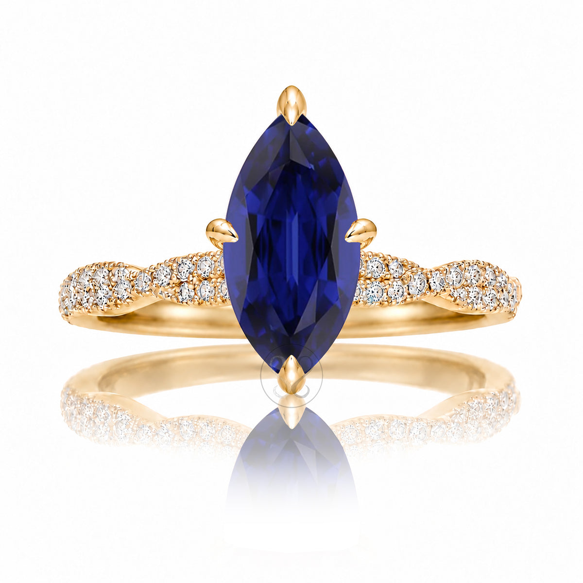The Seraphina Marquise Blue Sapphire Ring