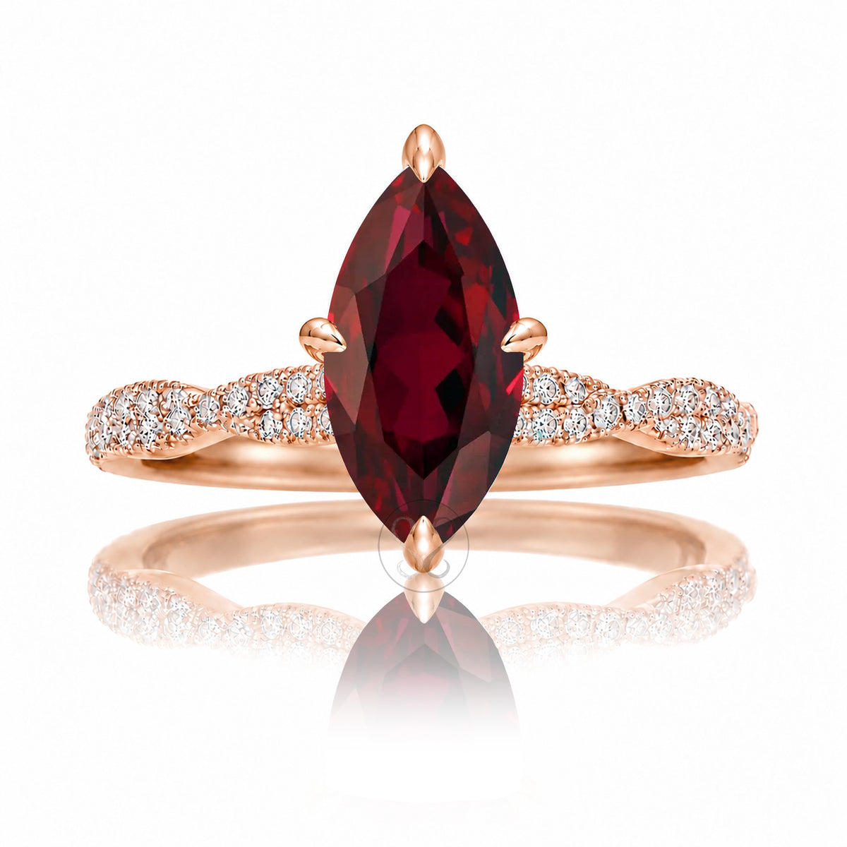 The Seraphina Marquise Ruby Ring